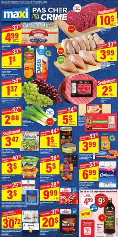 Un aperçu du dépliant Weekly flyer / circulaire du magasin Maxi est valide à partir 25 sept. 2025