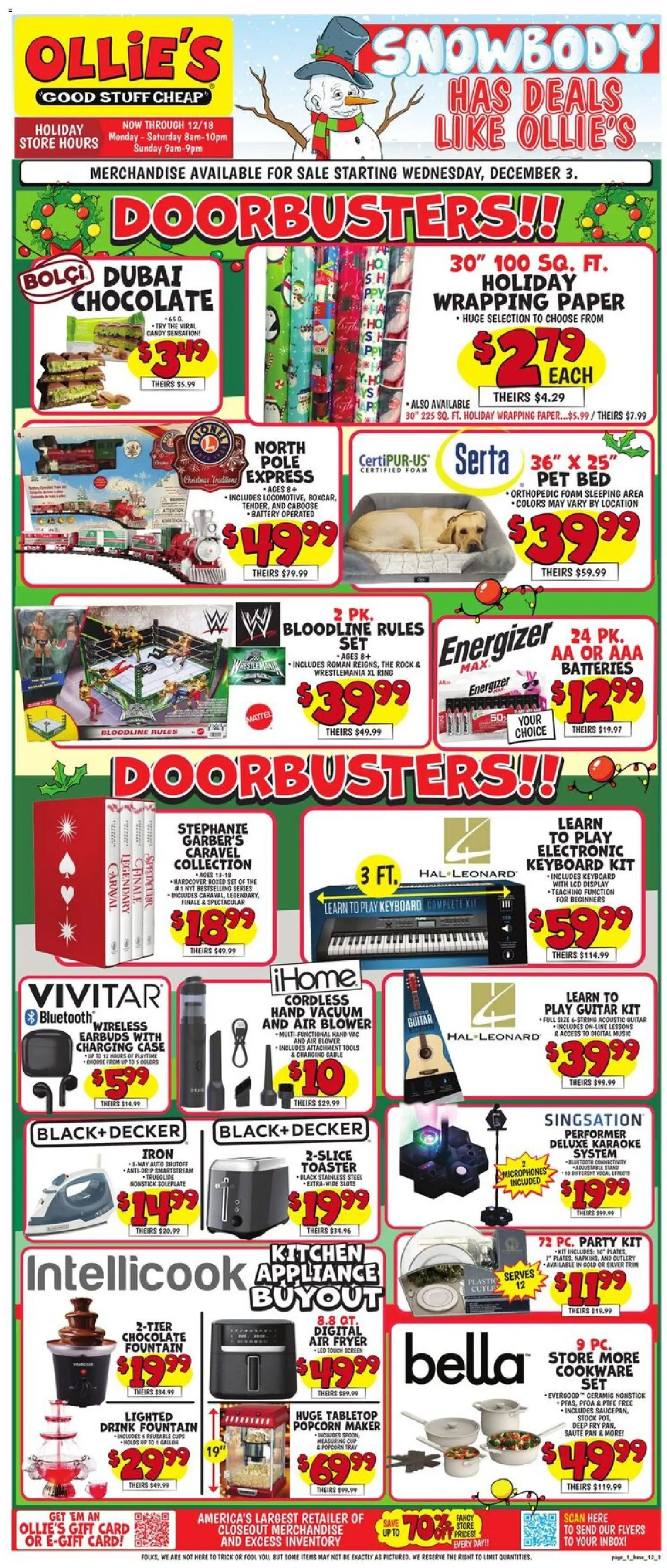 Ad Preview of Ollie's Weekly Ad from 12/03/2025
