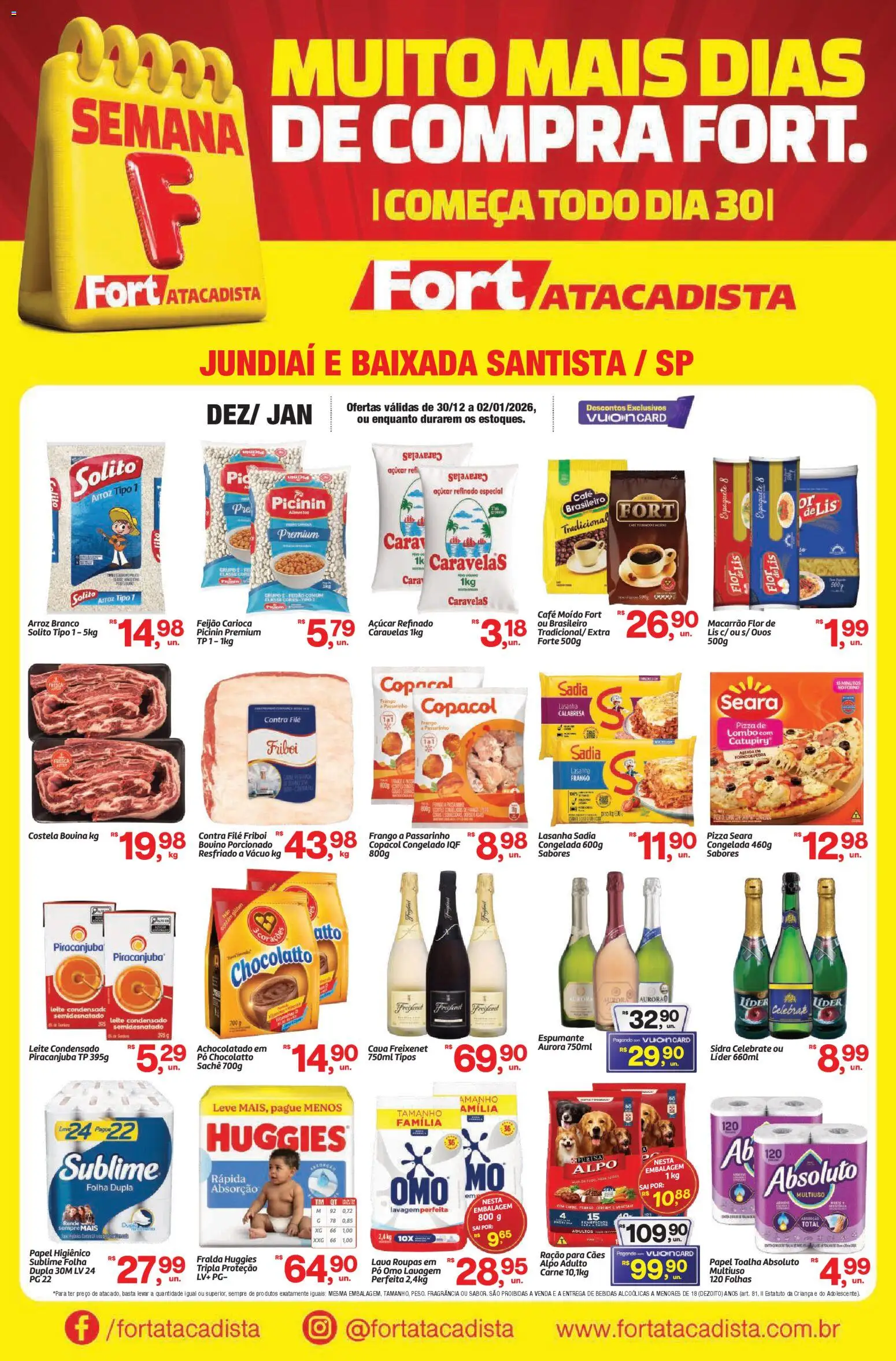Pré-Visualização do folheto "Ofertas da semana" da loja Fort Atacadista válido a partir de 30/12/2025