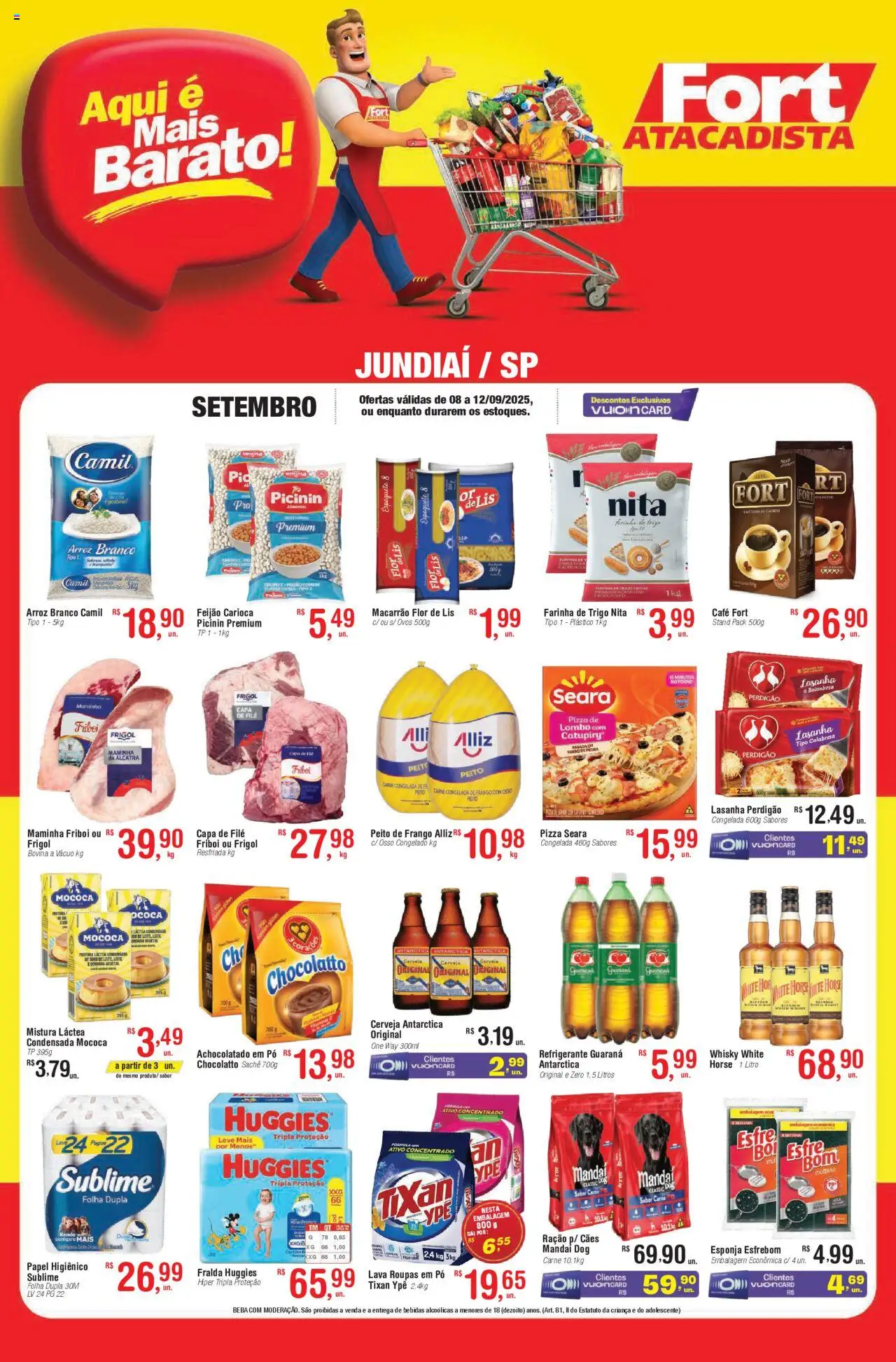 Fort Atacadista folheto "Ofertas da semana" válido a partir de 08/09/2025 - número de página 1 - Café, Pizza, Macarrão, Lasanha, Ovos, Alcatra, Esponja, Maminha