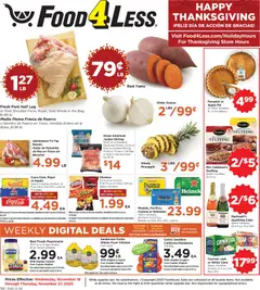 Ad Preview of Food 4 Less Weekly Ad from 11/19/2025