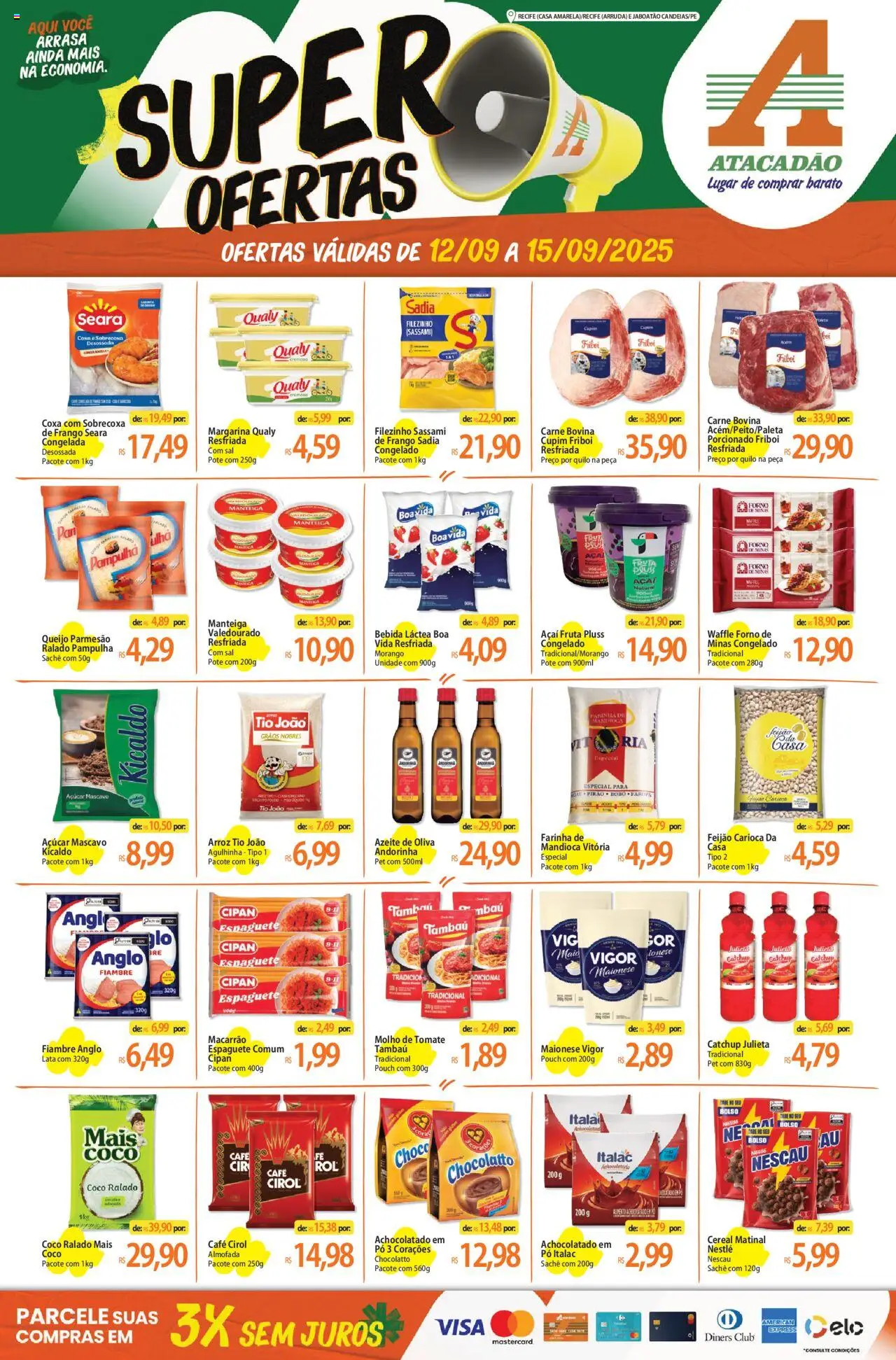 Atacadão folheto "Ofertas - PE" válido a partir de 12/09/2025 - número de página 1