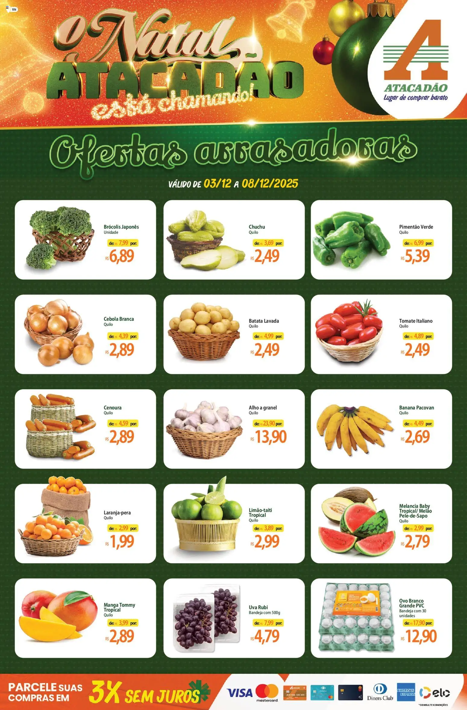 Pré-Visualização do folheto "Ofertas - RN" da loja Atacadão válido a partir de 03/12/2025