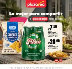 Vista previa de Díptico snack, piqueos, bebidas de la tienda Plaza Vea válido desde 02/02/2026