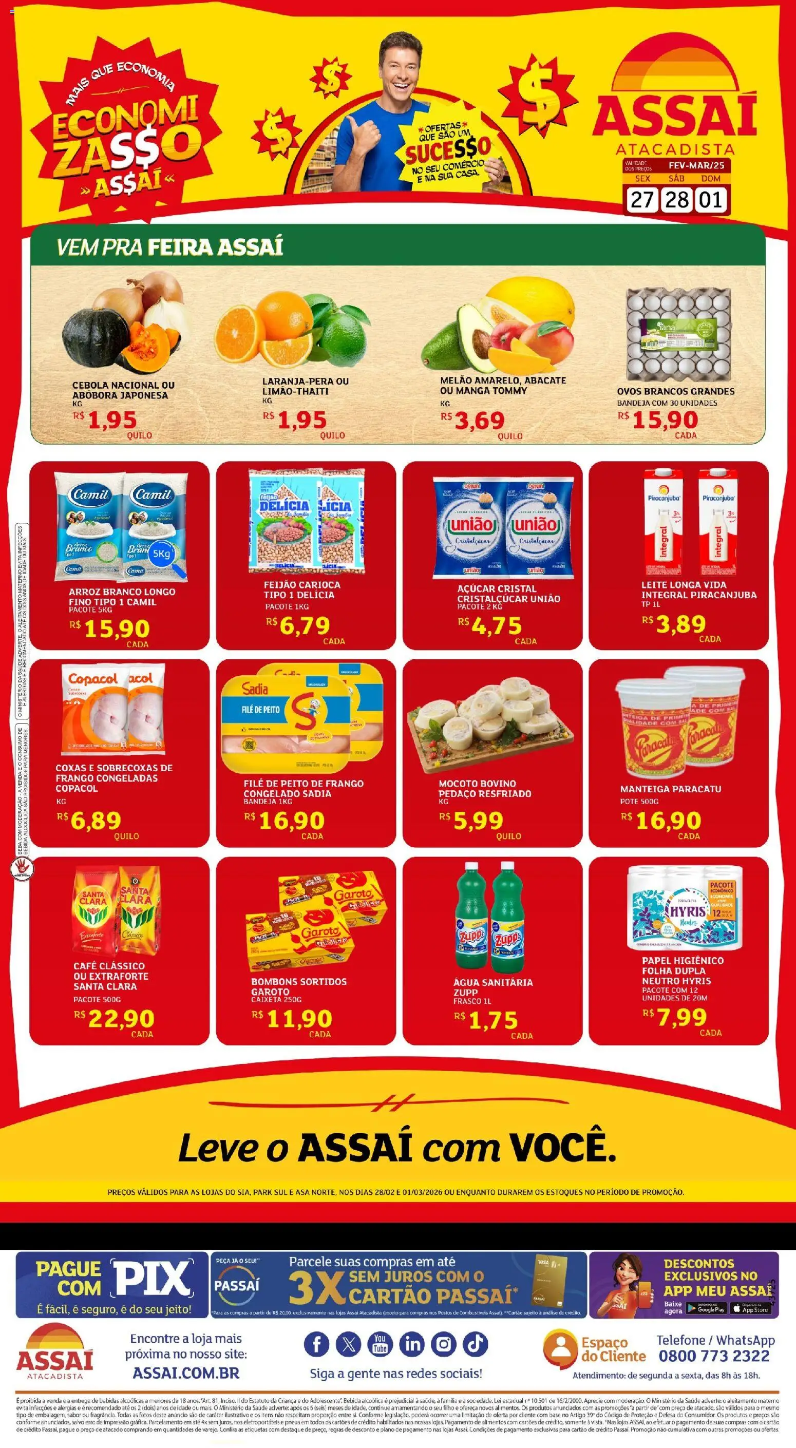 Pré-Visualização do folheto "Encarte - DF" da loja Assaí Atacadista válido a partir de 27/02/2026