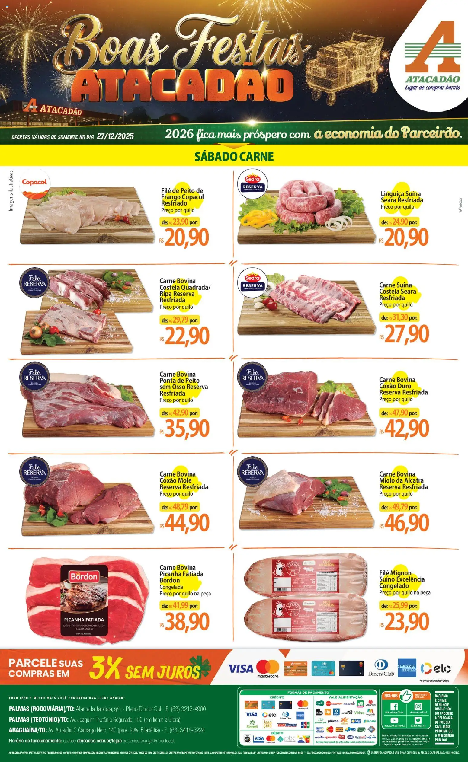 Pré-Visualização do folheto "Ofertas - TO" da loja Atacadão válido a partir de 27/12/2025