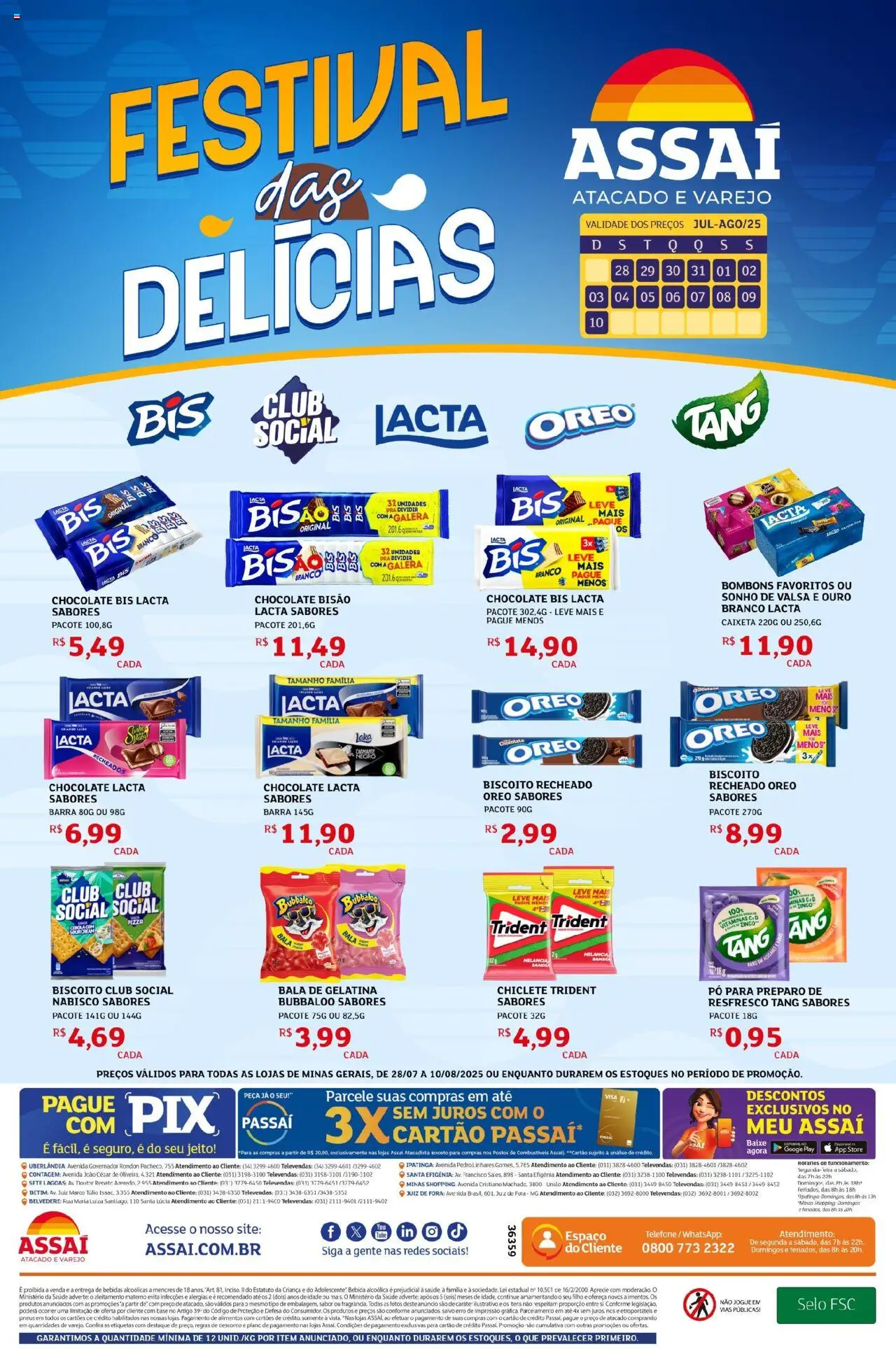 Assaí Atacadista folheto "Encarte - MG" válido a partir de 28/07/2025 - número de página 1