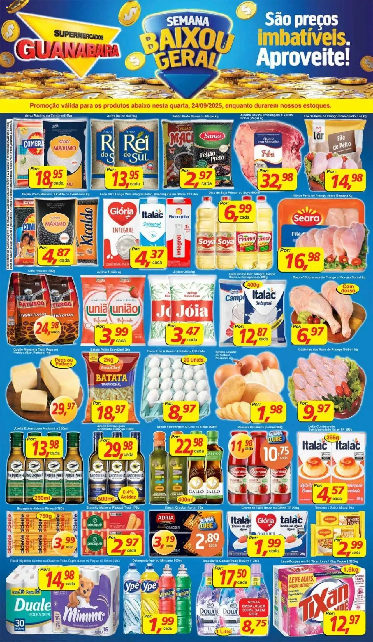 Supermercados Guanabara folheto "Encarte" válido a partir de 24/09/2025 - número de página 1