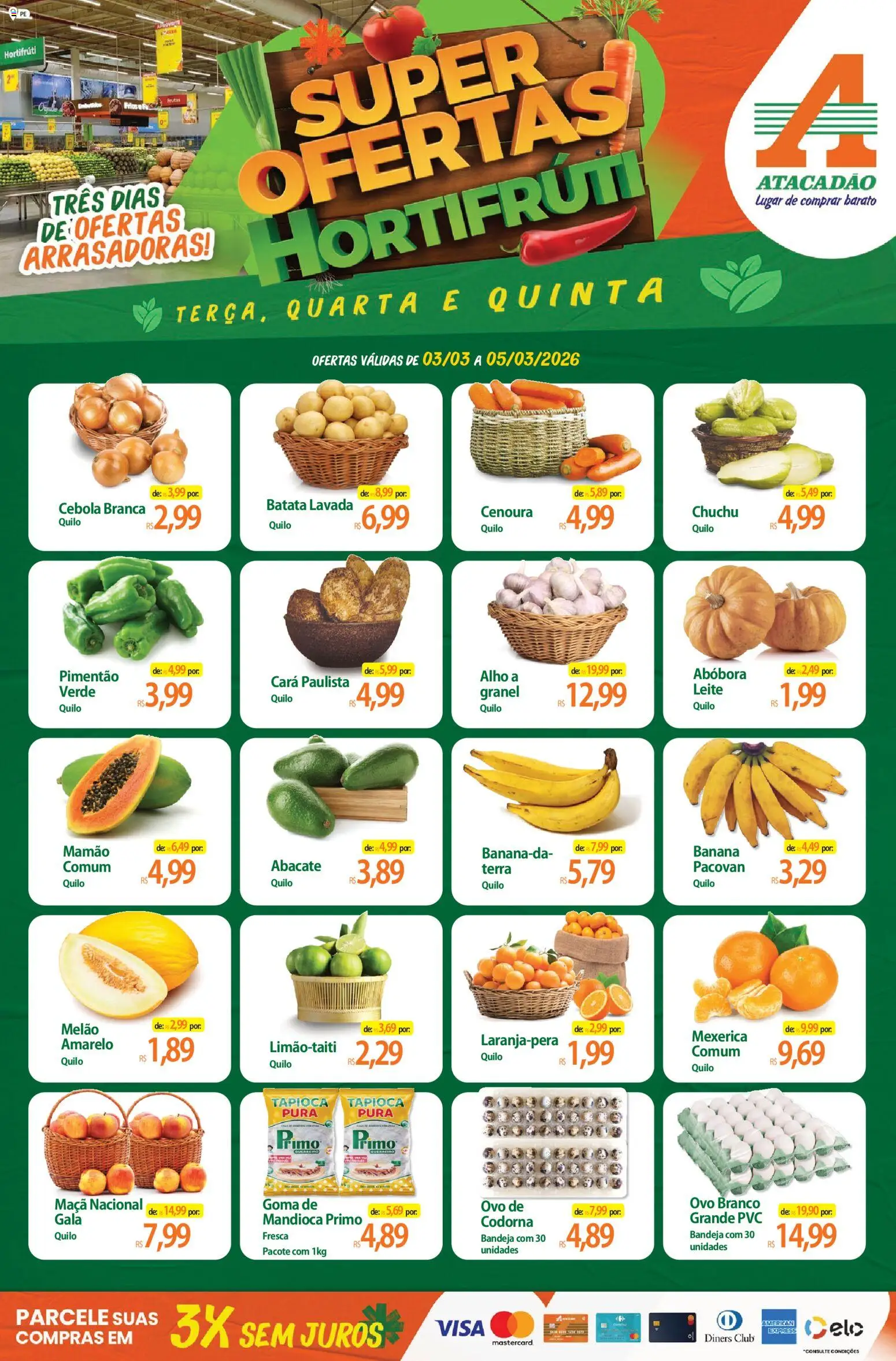 Pré-Visualização do folheto "Atacadão ofertas - PE" da loja Atacadão válido a partir de 03/03/2026