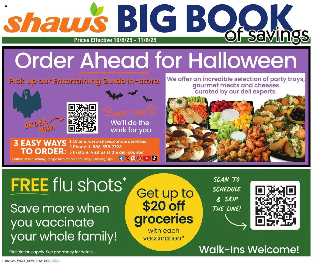 Shaw's Big Book of Savings from 10/08/2025 - Flyer - Page number 1 - Groceries, Phone