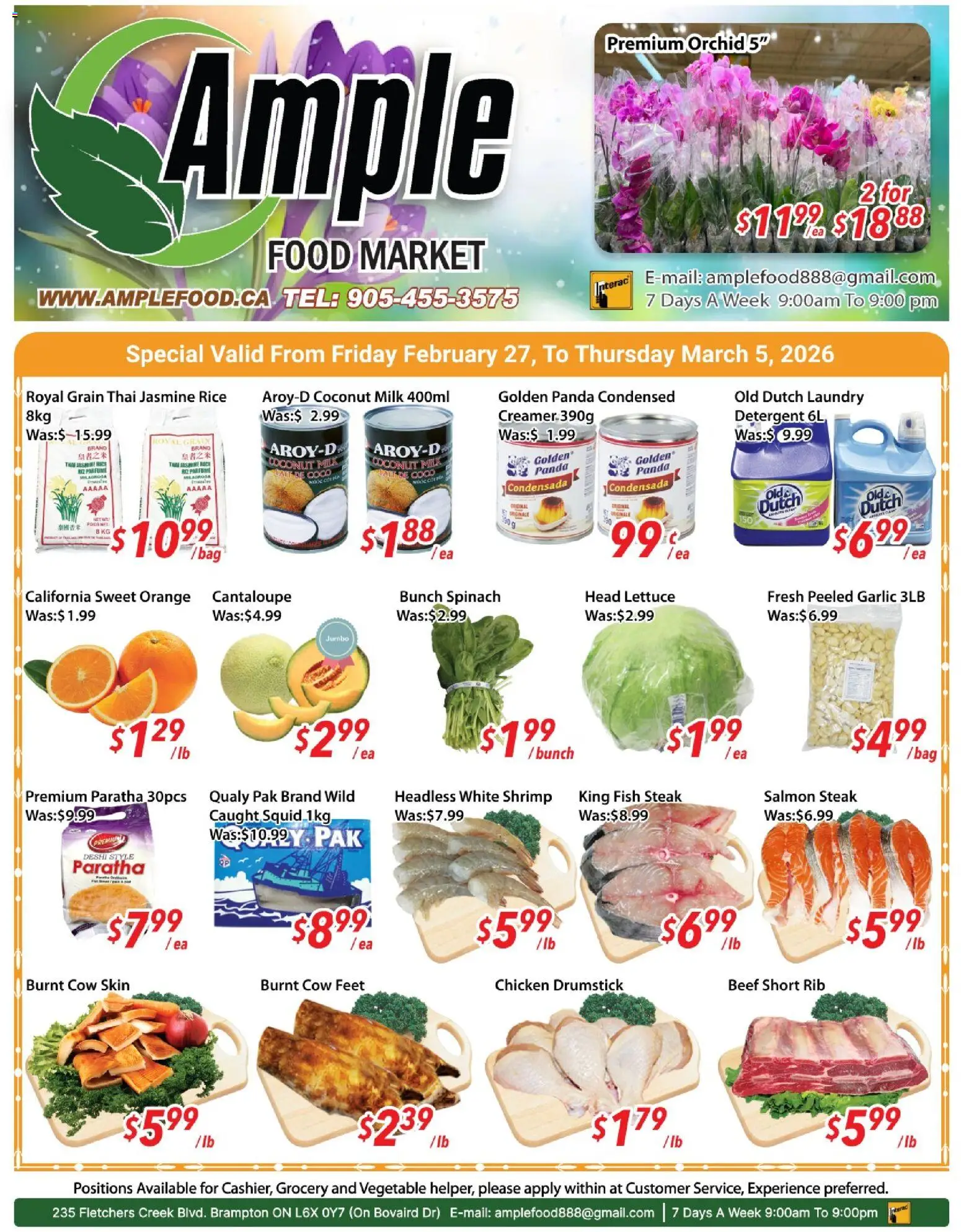 Preview of leaflet Ample Food Market weekly flyer Brampton from shop Ample Food Market is valid from Feb 27, 2026