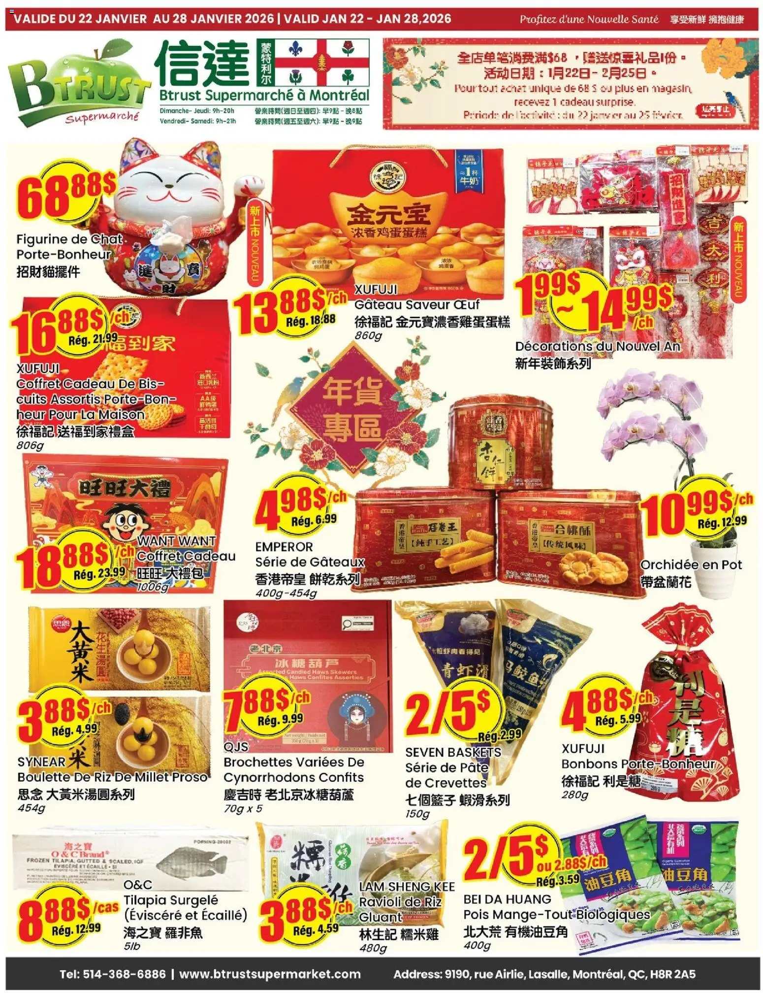 Preview of leaflet Weekly flyer / circulaire from shop Btrust Supermarket is valid from Jan 22, 2026