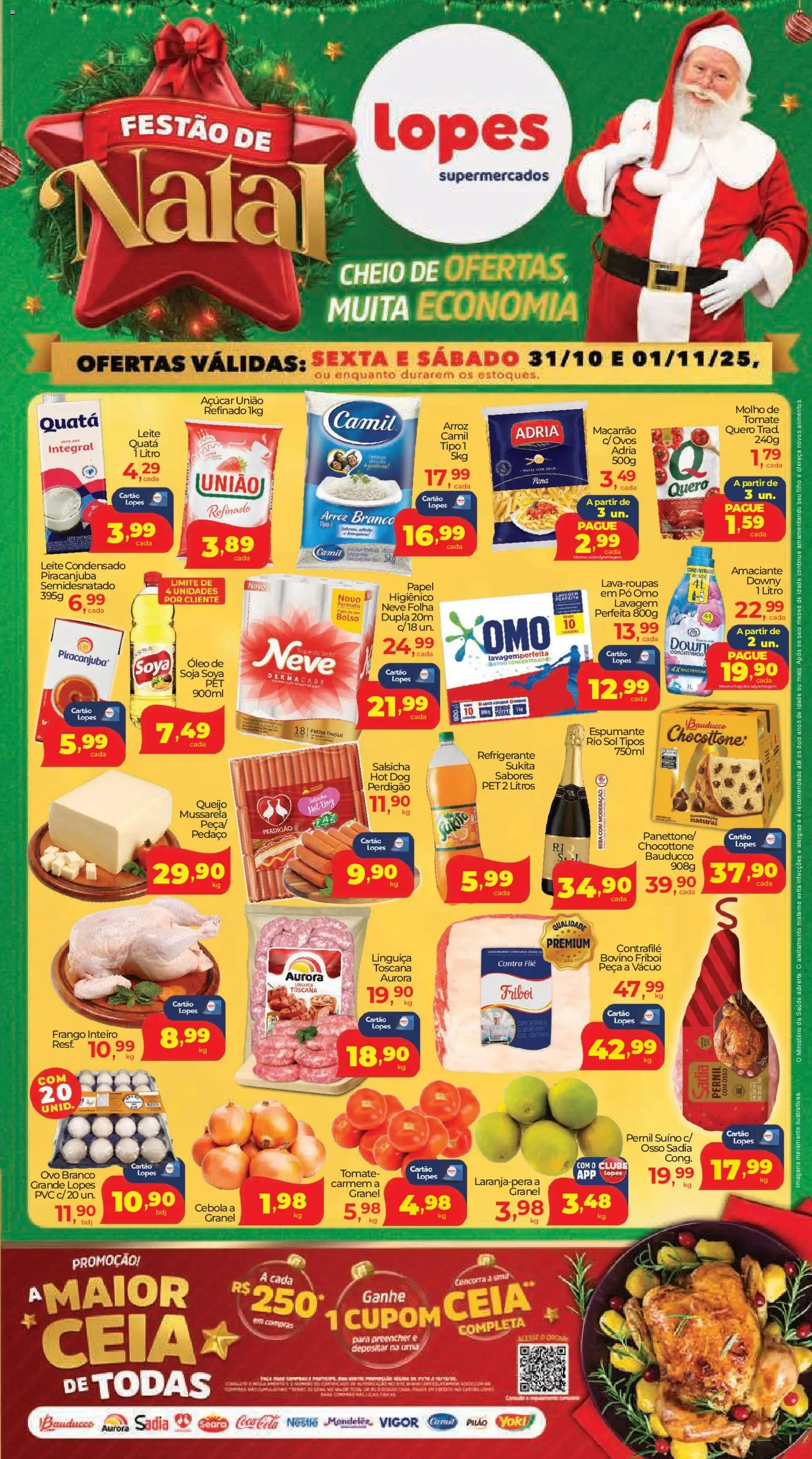 Pré-Visualização do folheto "Ofertas da semana" da loja Lopes Supermercados válido a partir de 31/10/2025
