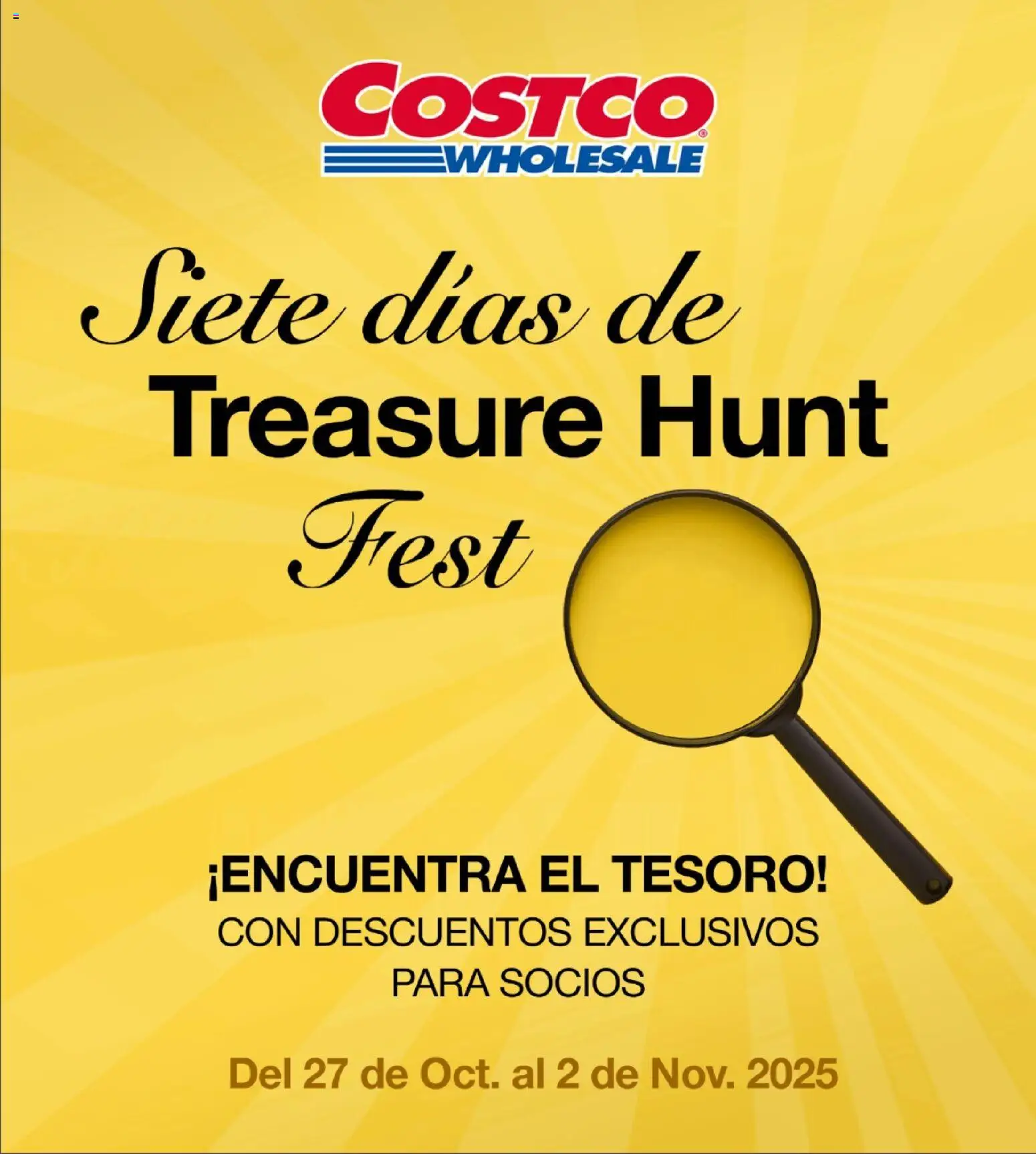 Vista previa las ofertas de la tienda Costco - Catálogo Siete días de Treasure Hunt Fest desde el 27/10/2025 
