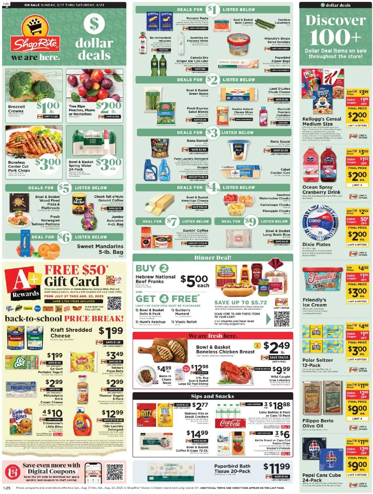 ShopRite Circular from 08/17/2025 >> Weekly Ad, flyer - Page number 1