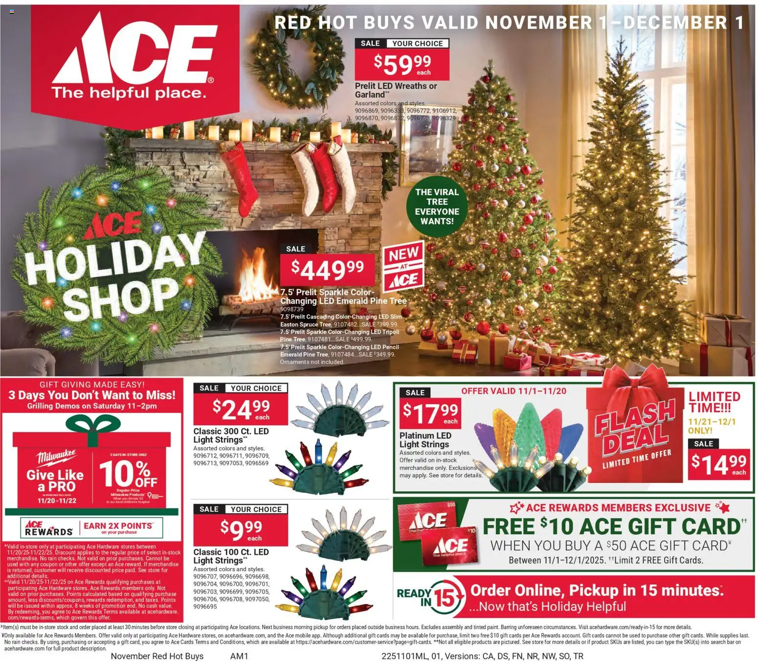 Ad Preview of ACE Hardware Red Hot Buys from 11/01/2025