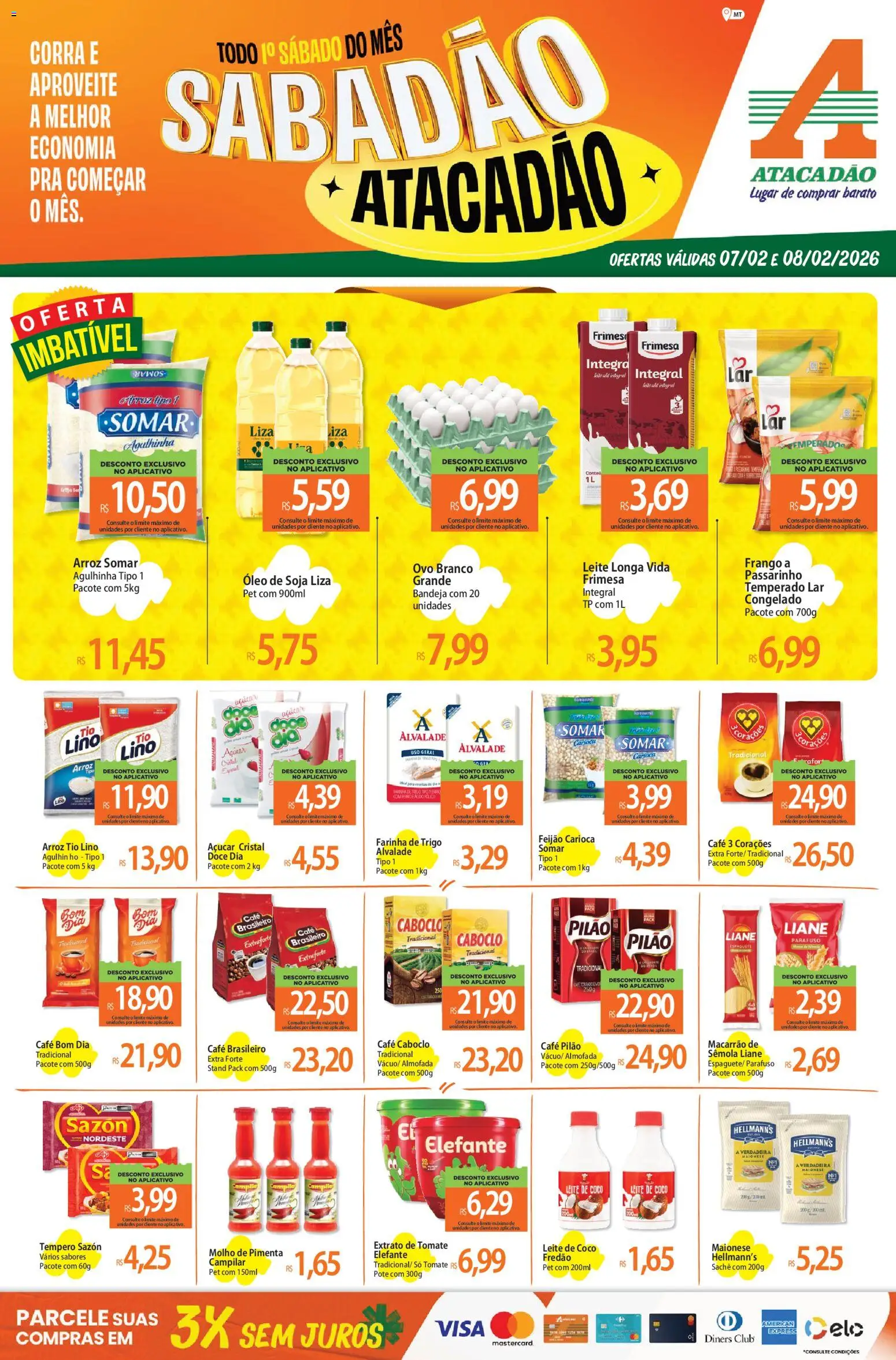 Pré-Visualização do folheto "Ofertas - MT" da loja Atacadão válido a partir de 07/02/2026