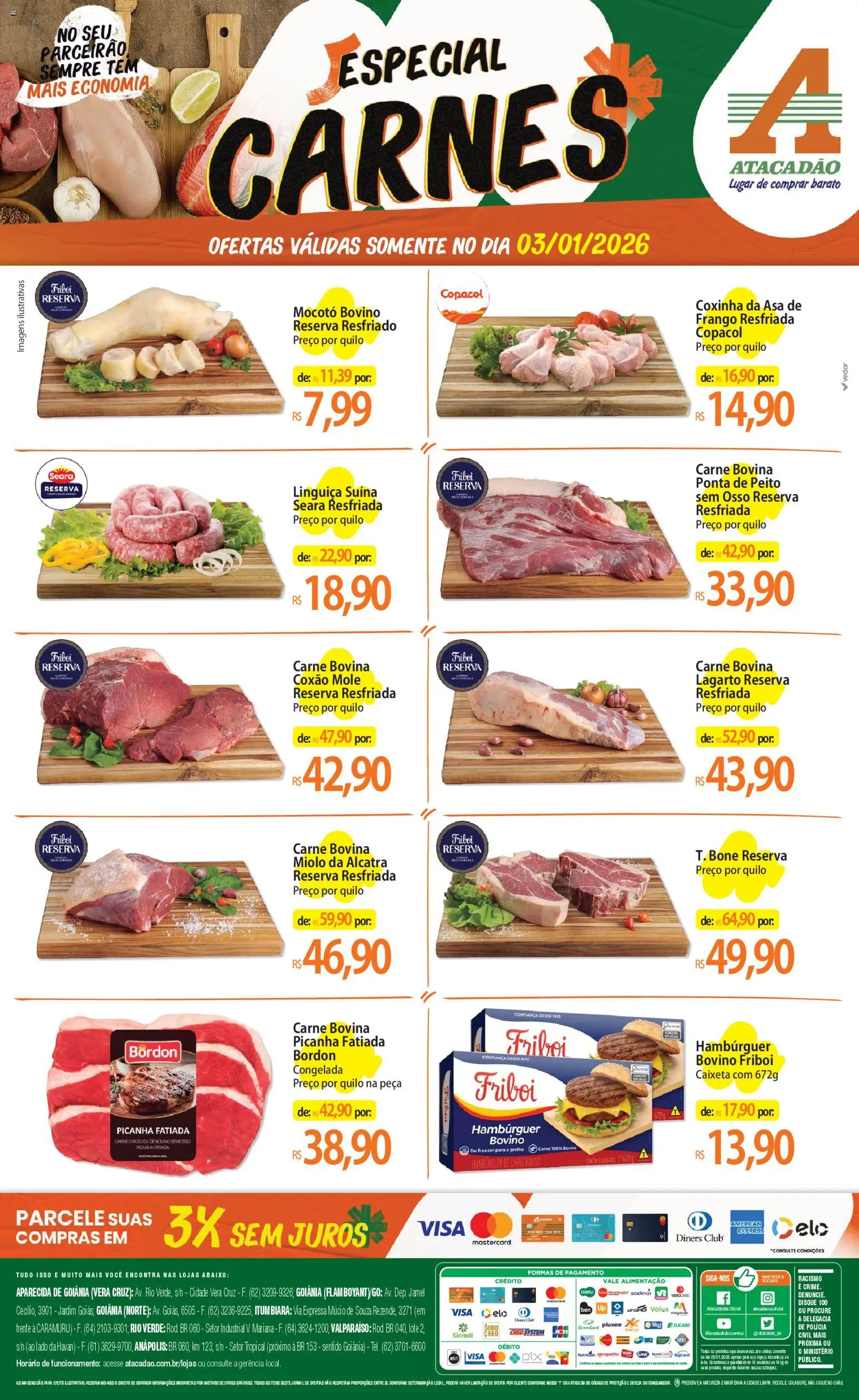 Pré-Visualização do folheto "Ofertas - GO" da loja Atacadão válido a partir de 03/01/2026