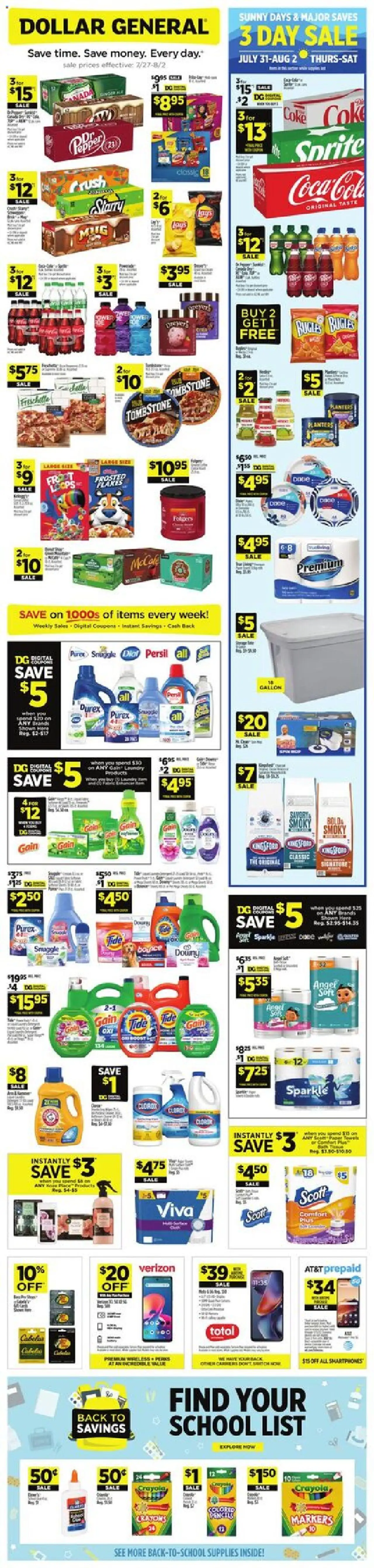 Dollar General AD for next week (07/27/2025) >> Sales Ad - Page number 1