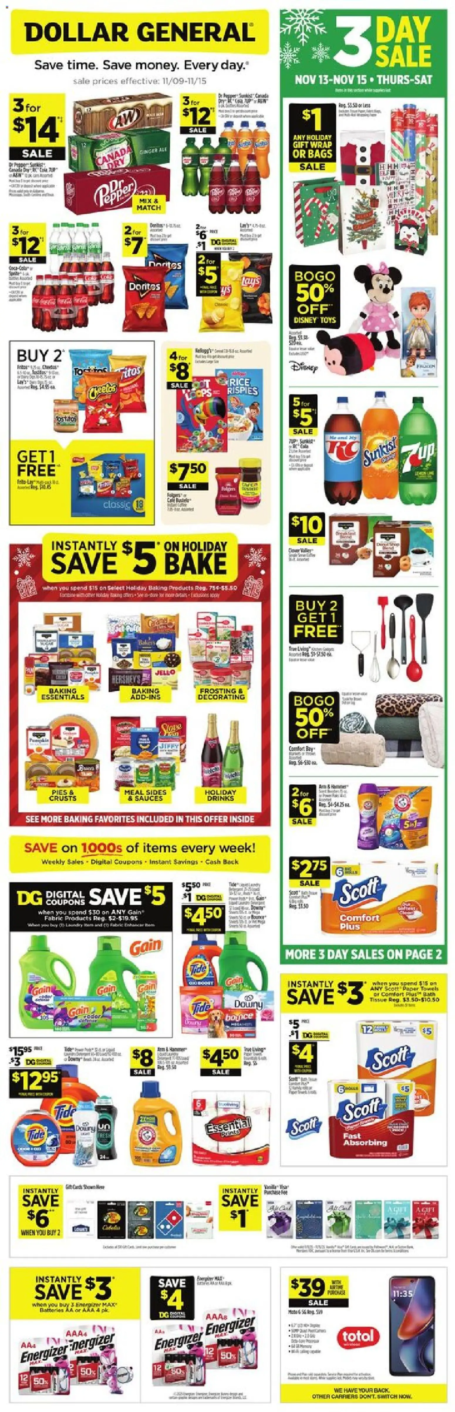 Ad Preview of Dollar General Weekly Ad - TX from 11/09/2025