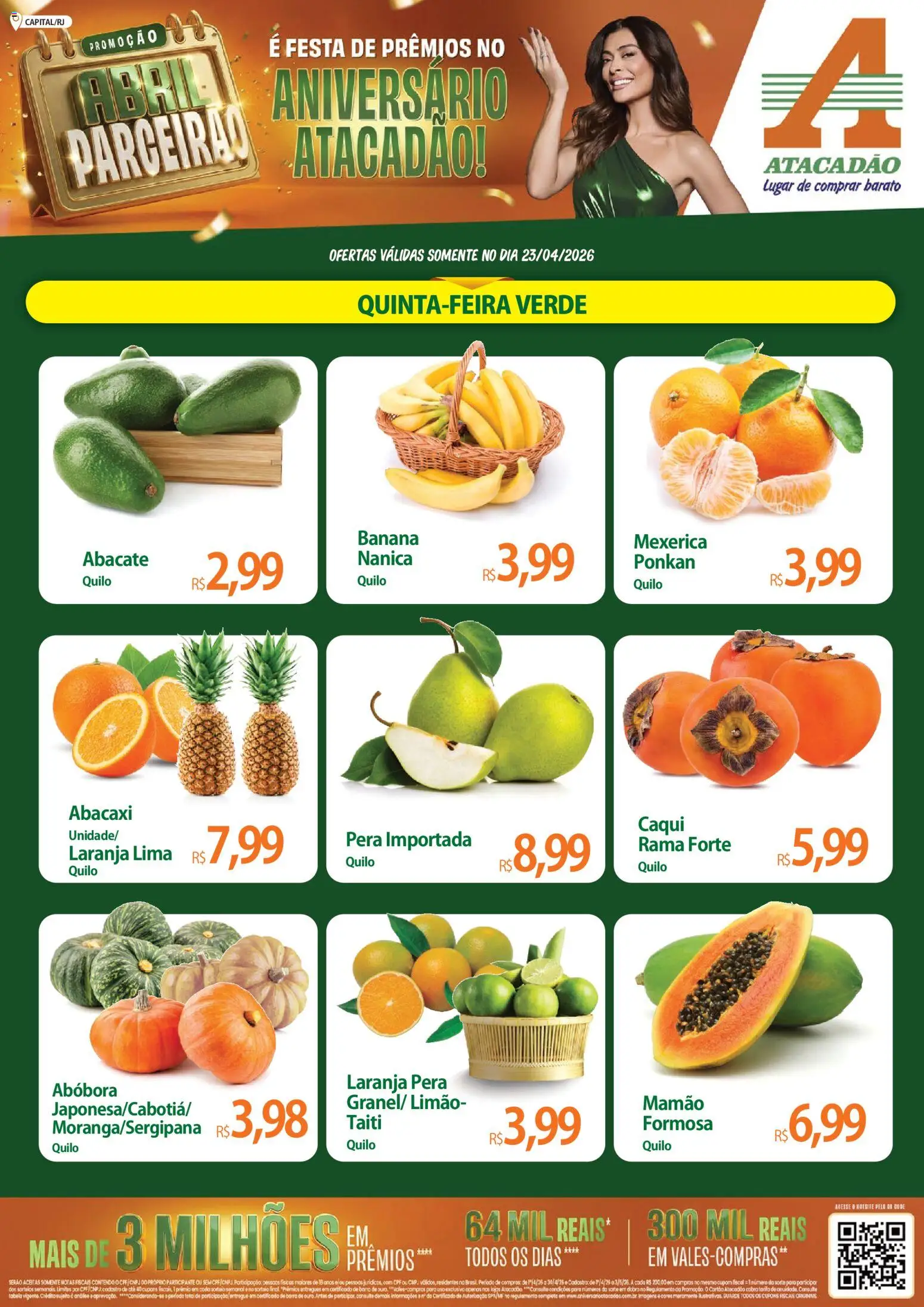 Pré-Visualização do folheto "Atacadão ofertas - RJ" da loja Atacadão válido a partir de 23/04/2026