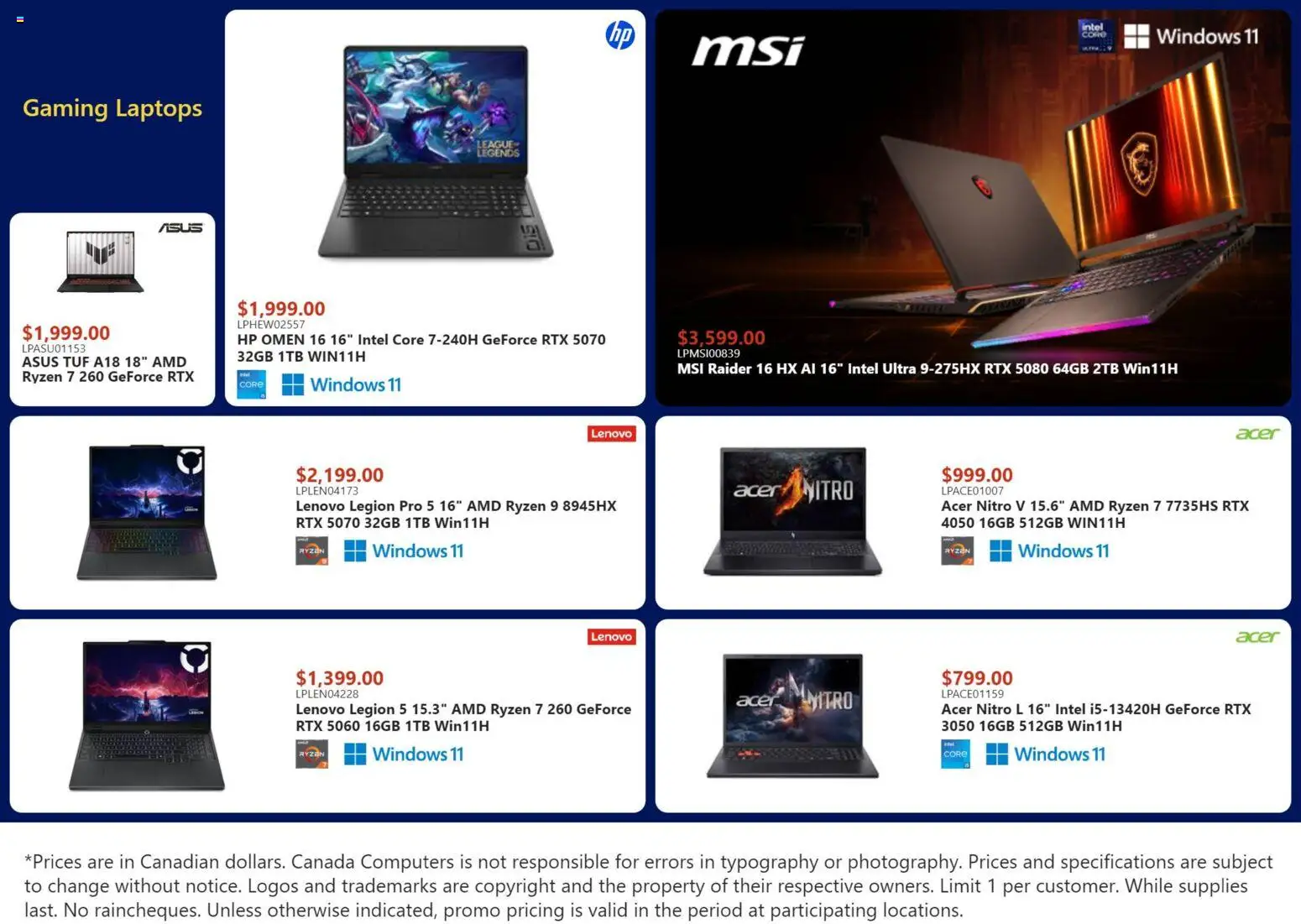 Preview of leaflet Weekly flyer from shop Canada Computers is valid from Jan 16, 2026