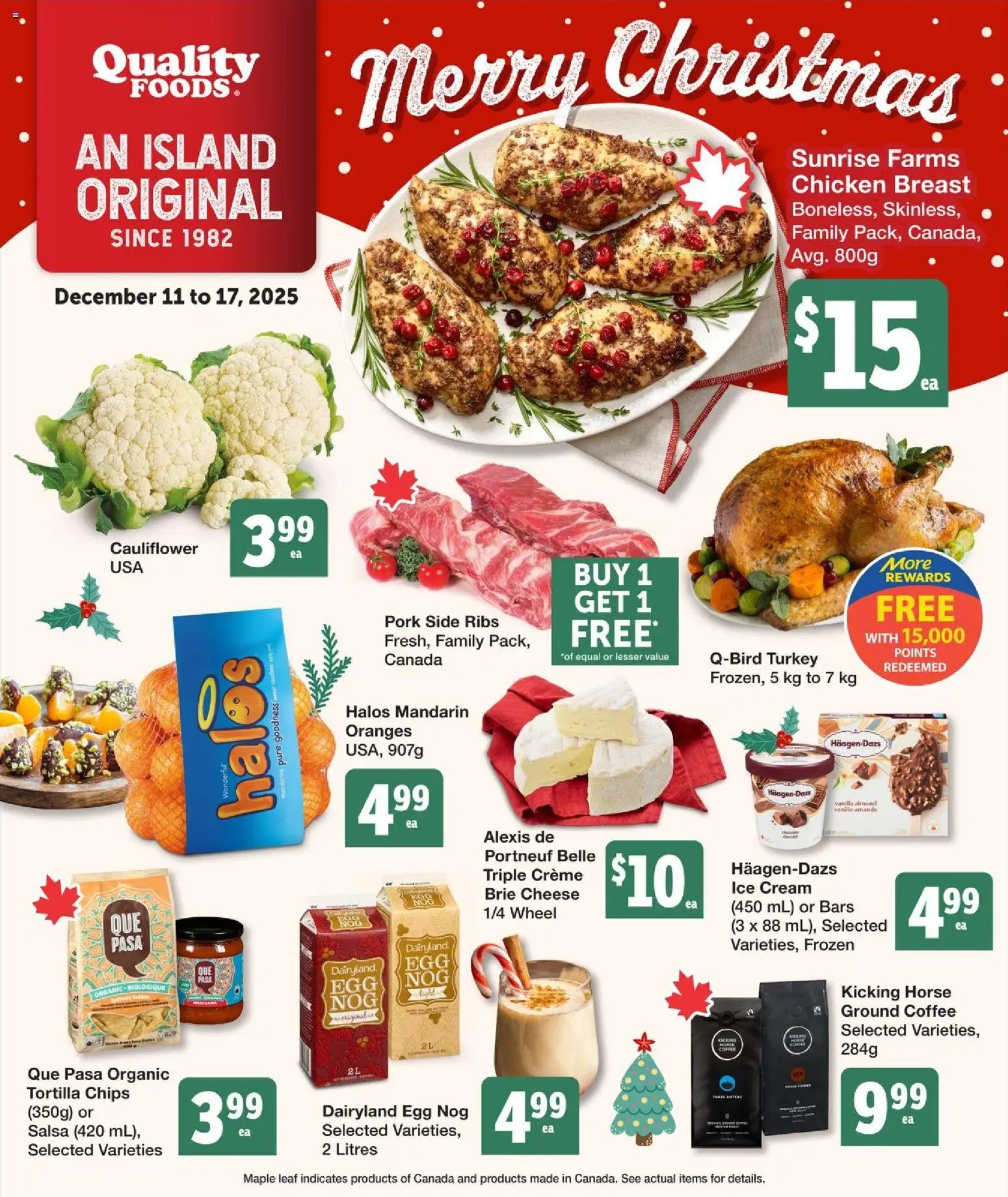 Preview of leaflet Weekly flyer / circulaire from shop Quality Foods is valid from Dec 11, 2025