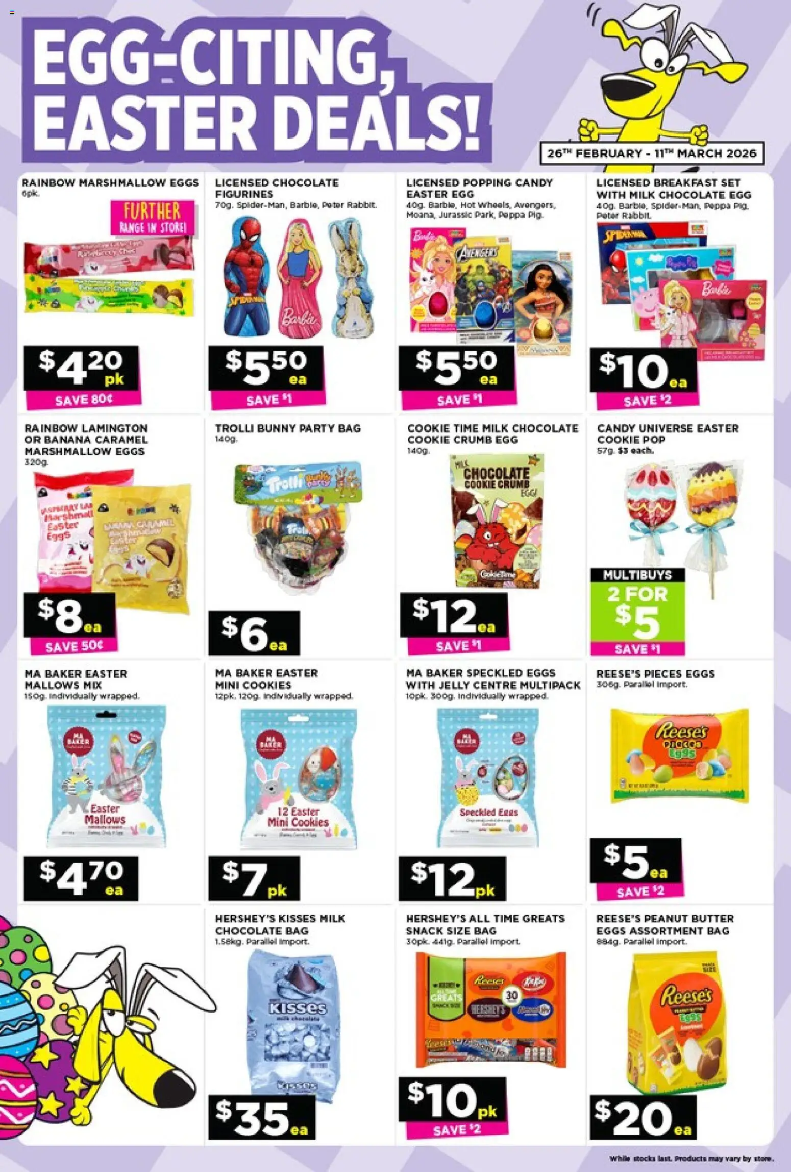 Preview of catalogue Egg-citing, Easter Deals from shop Crackerjack valid 26 Feb 2026