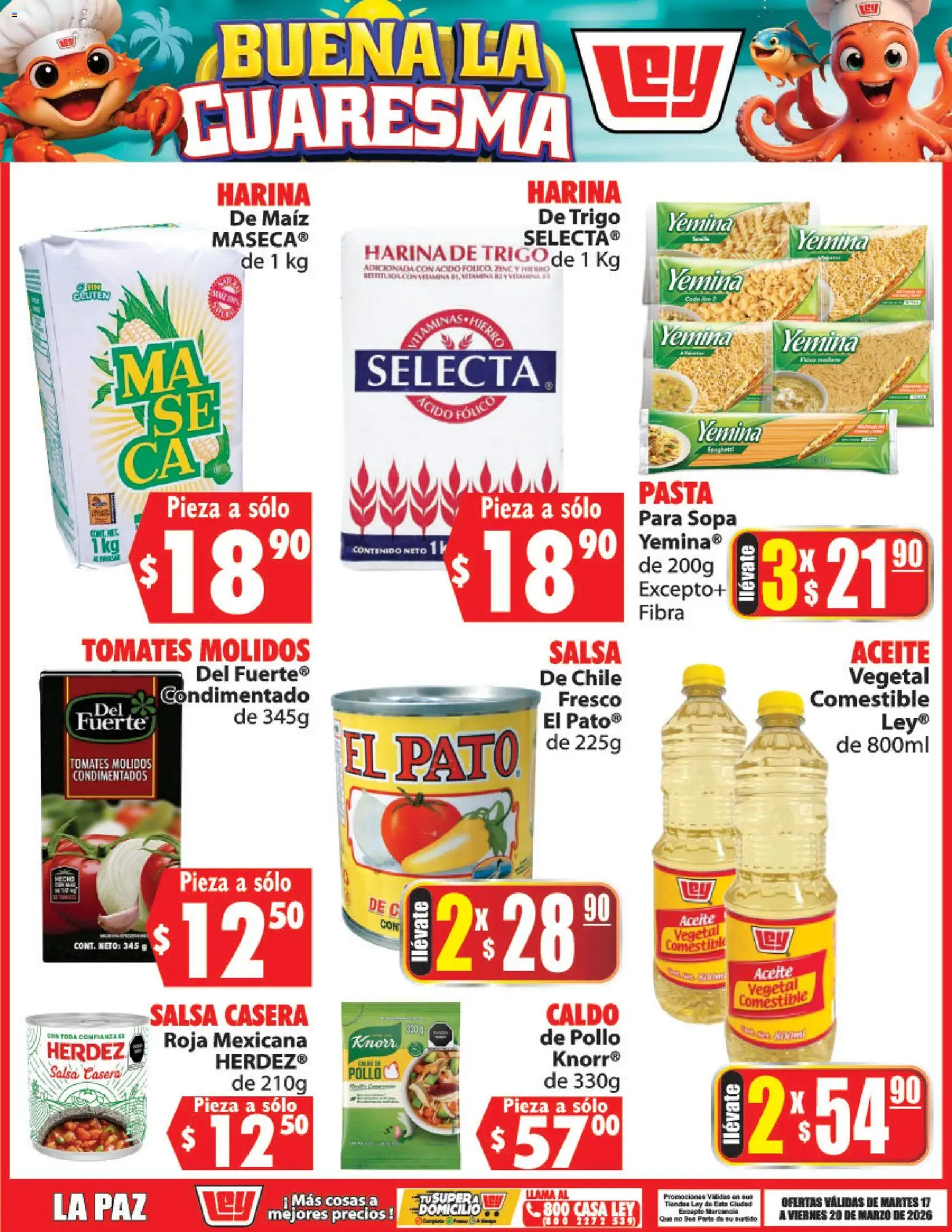 Vista previa las ofertas de la tienda Casa Ley - Casa Ley folleto Buena la Cuaresma desde el 17/03/2026 