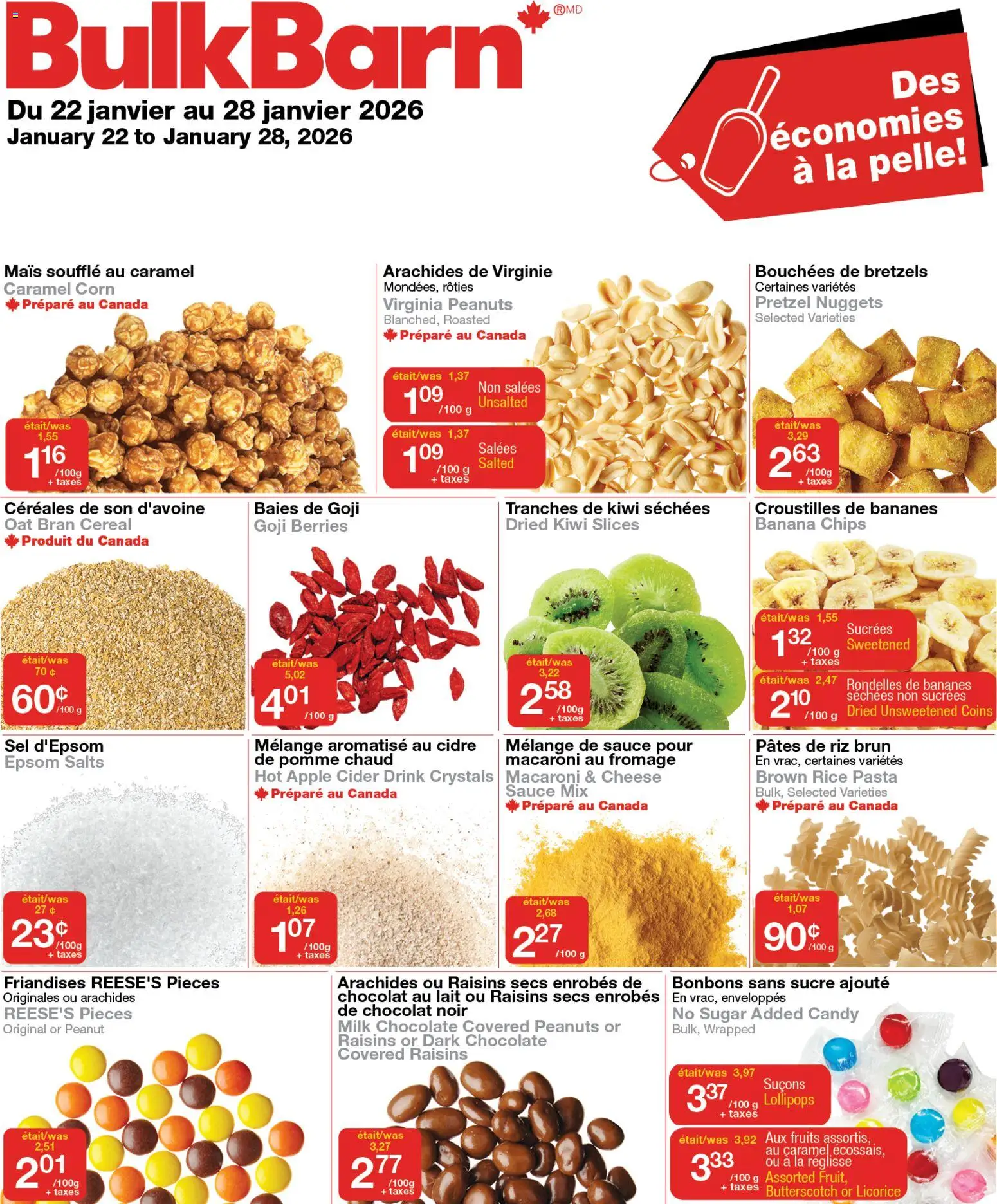 Preview of leaflet Weekly flyer / circulaire from shop Bulk Barn is valid from Jan 22, 2026