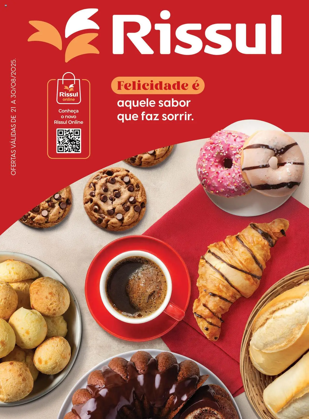 Rissul folheto "Ofertas Delicias da Padaria" válido a partir de 21/08/2025 - número de página 1