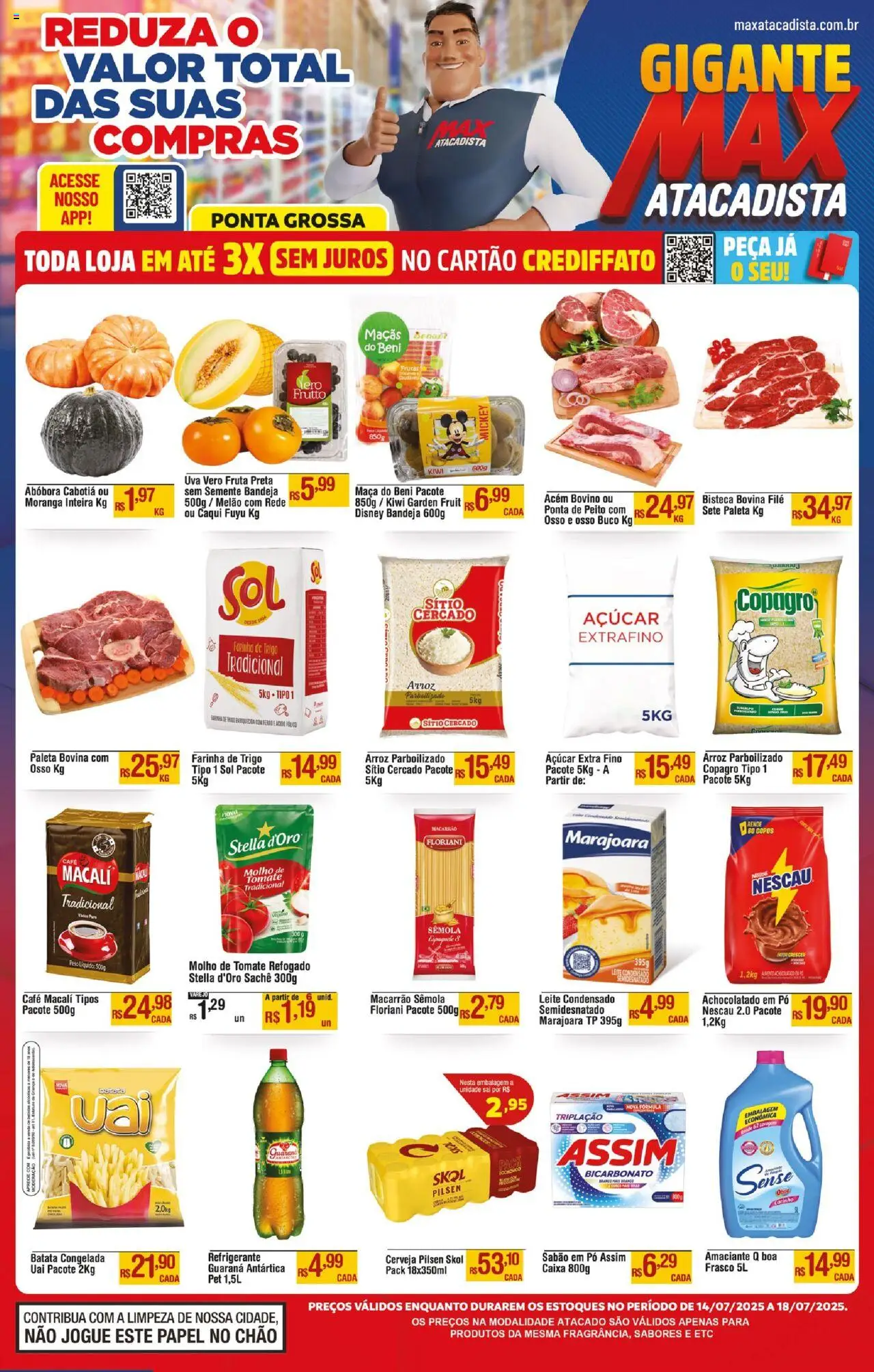 Max Atacadista folheto "Ofertas da semana" válido a partir de 14/07/2025 - número de página 1