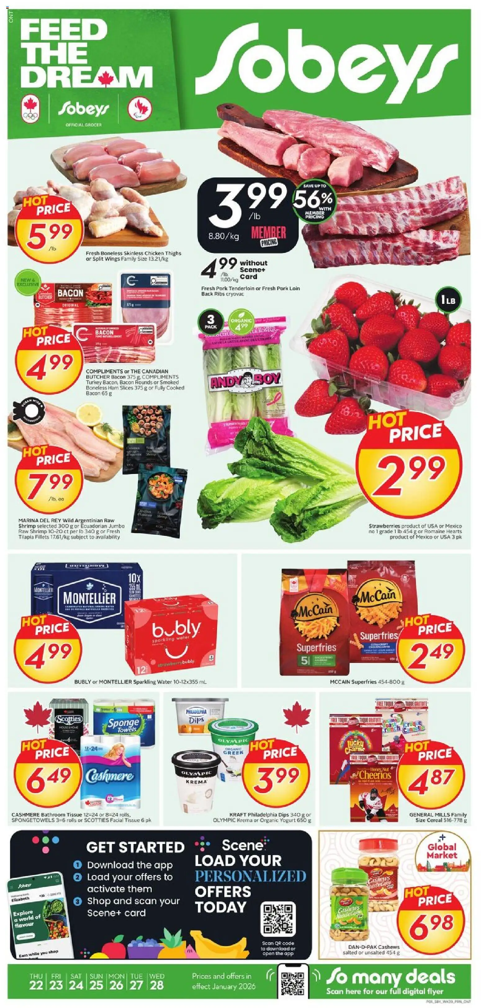 Preview of leaflet Weekly flyer / circulaire from shop Sobeys is valid from Jan 22, 2026