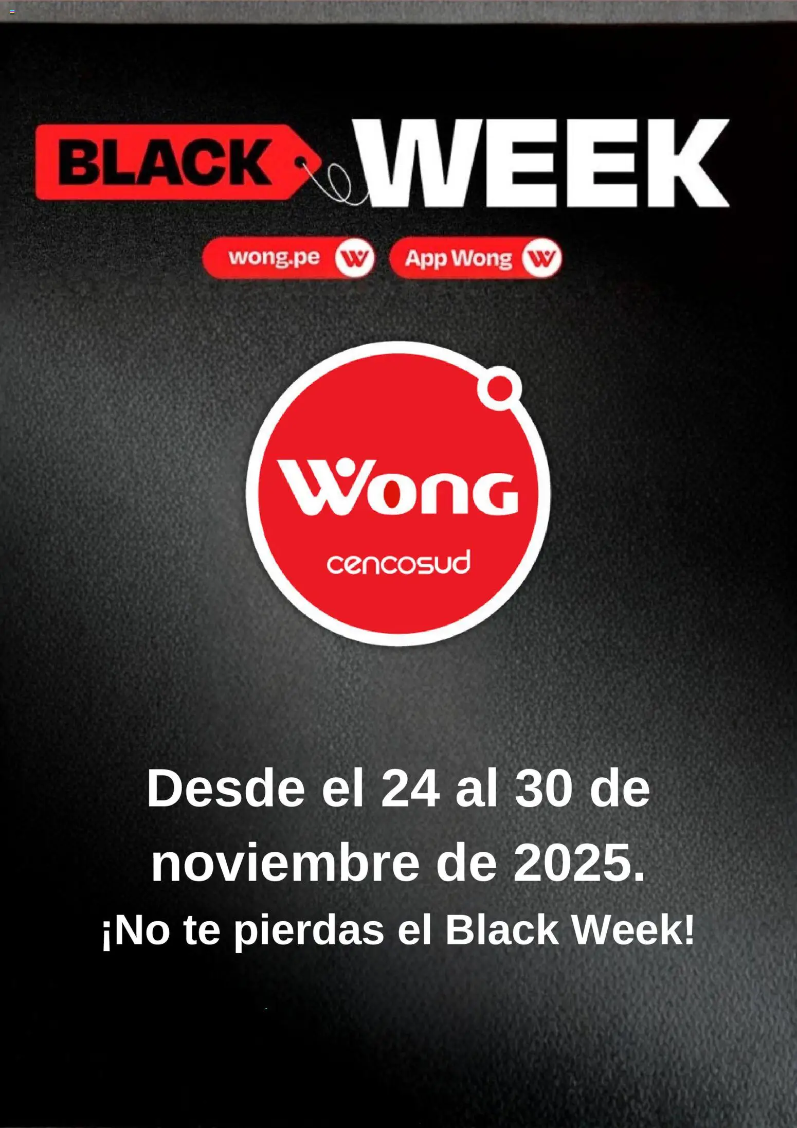 Vista previa de Black Friday de la tienda Wong válido desde 24/11/2025