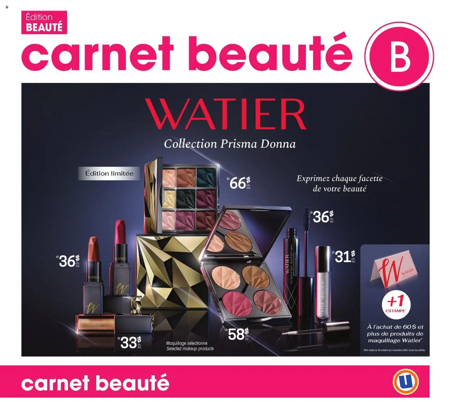 Preview of leaflet Carnet Beauté from shop Uniprix is valid from Oct 30, 2025