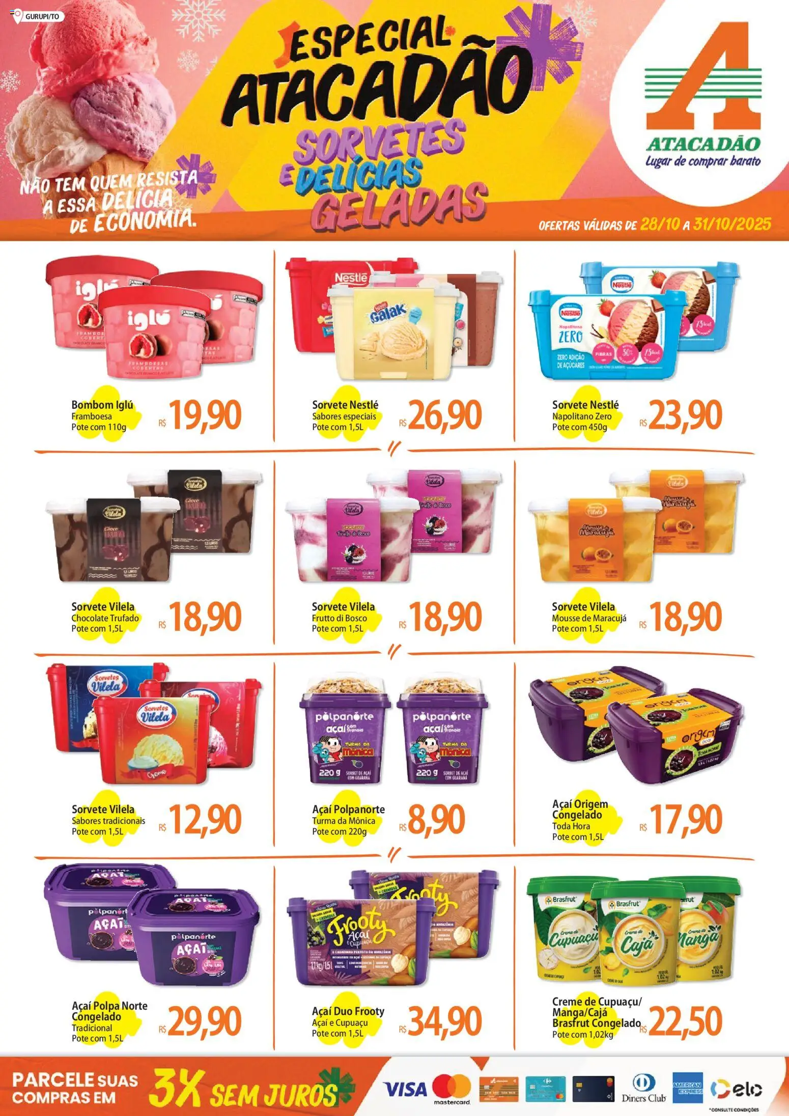 Pré-Visualização do folheto "Ofertas - TO" da loja Atacadão válido a partir de 28/10/2025