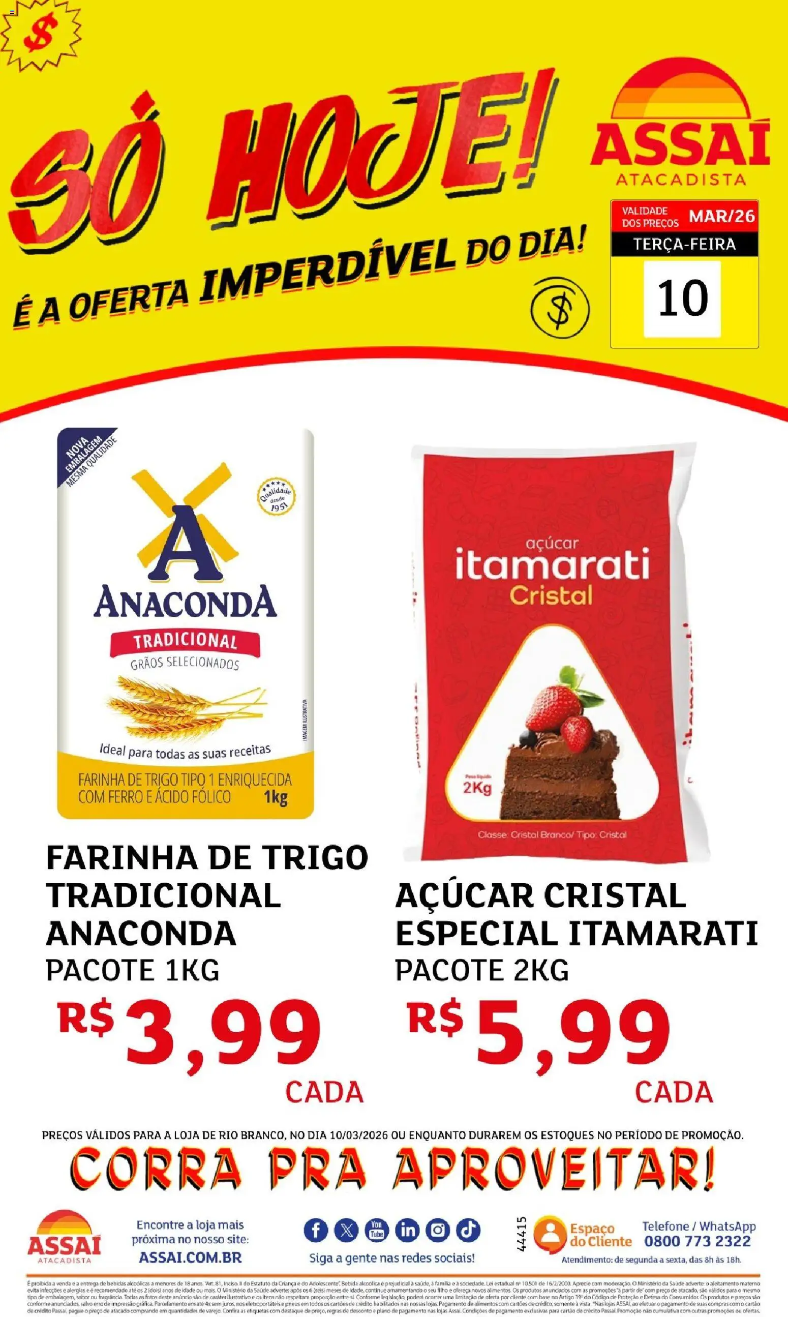 Pré-Visualização do folheto "Assaí Atacadista ofertas - AC" da loja Assaí Atacadista válido a partir de 10/03/2026