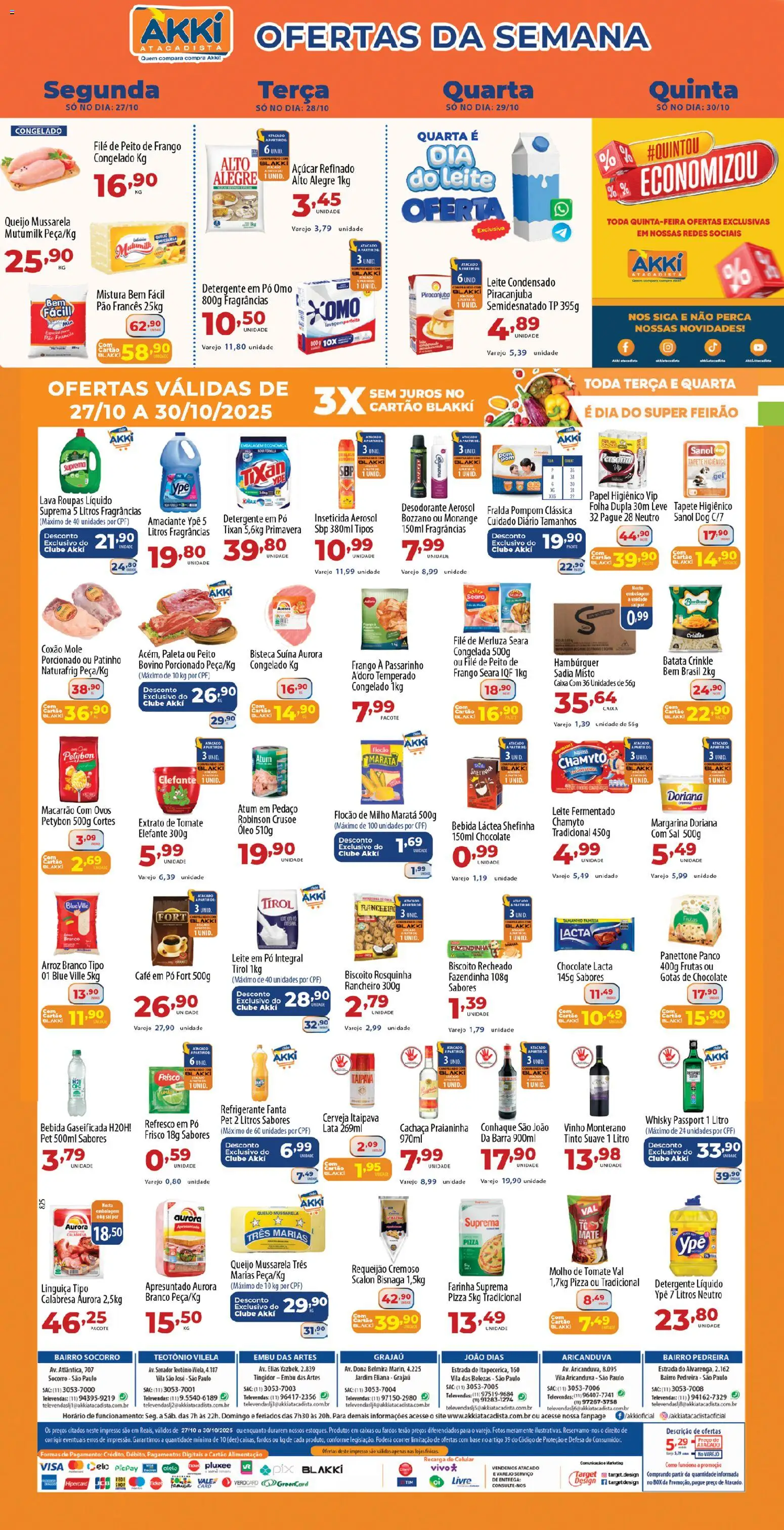 Pré-Visualização do folheto "Ofertas da semana" da loja Akki Atacadista válido a partir de 27/10/2025