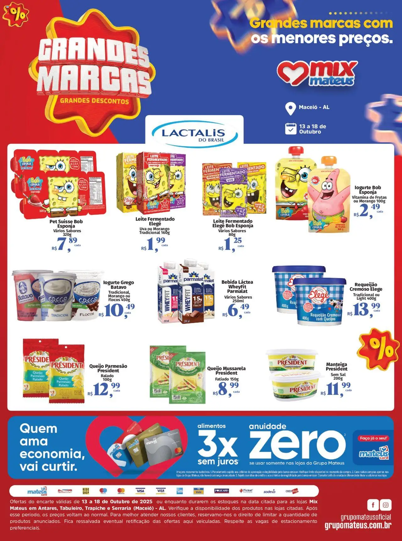 Mateus folheto "Ofertas Grandes Marcas Lactális" válido a partir de 13/10/2025 - número de página 1