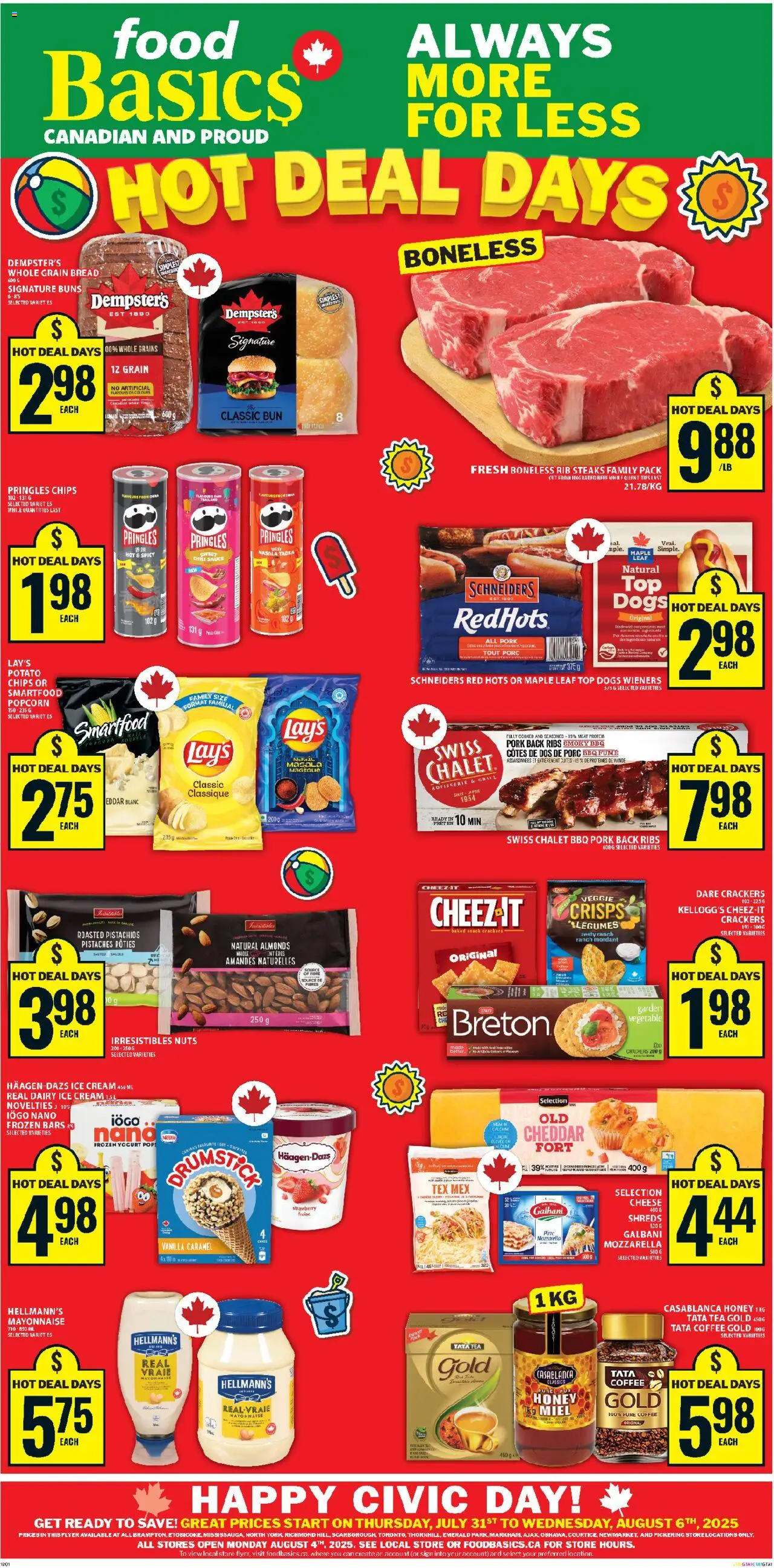 Food Basics flyer valid from Jul 31, 2025 - page number 1