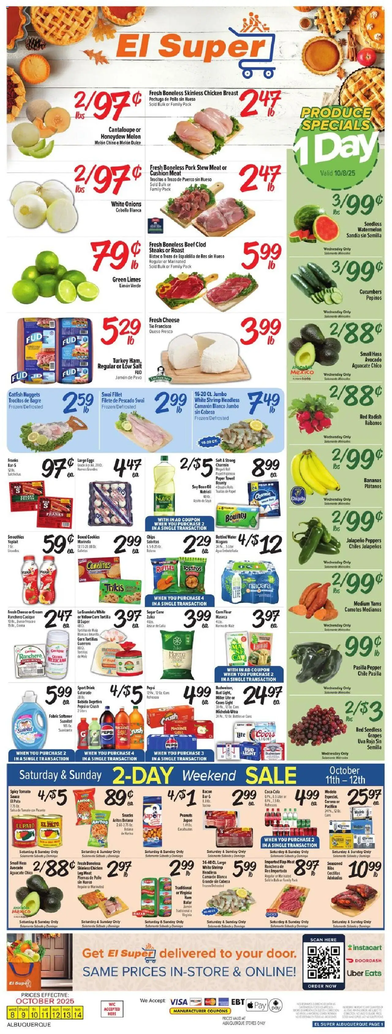El Super Weekly Ad - NM from 10/08/2025 - Flyer - Page number 1