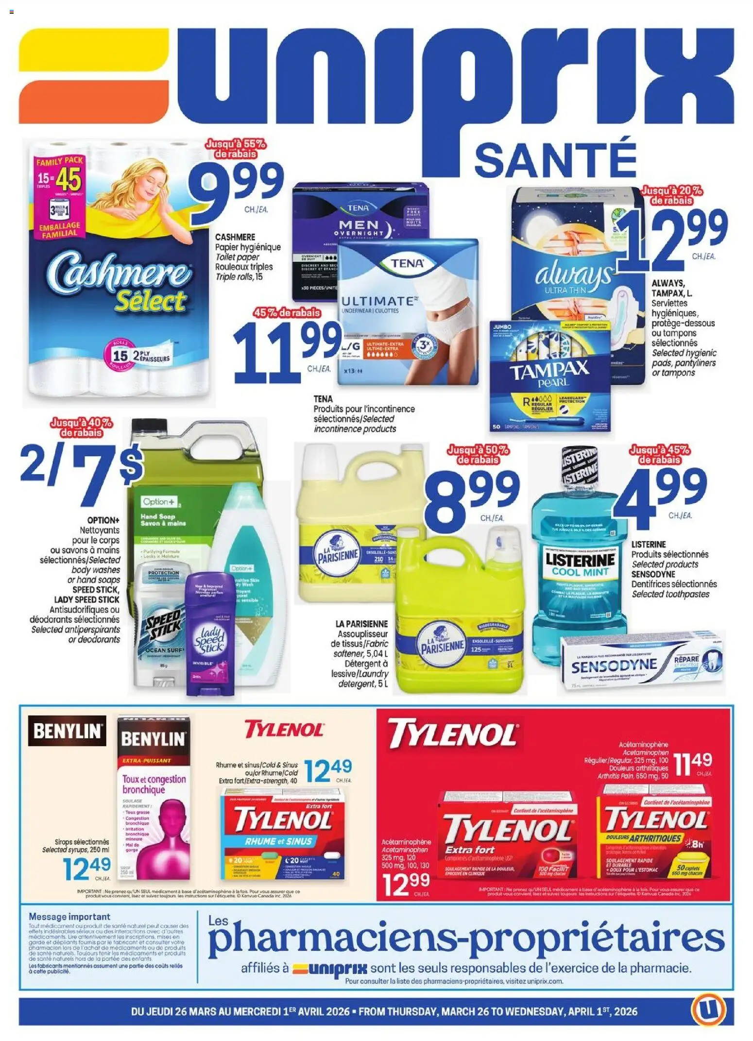 Preview of leaflet Uniprix - Uniprix Sante from shop Uniprix is valid from Mar 26, 2026