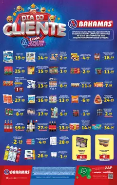 Pré-Visualização do folheto "Ofertas Dia do Cliente" da loja Bahamas Supermercados válido a partir de 15/09/2025