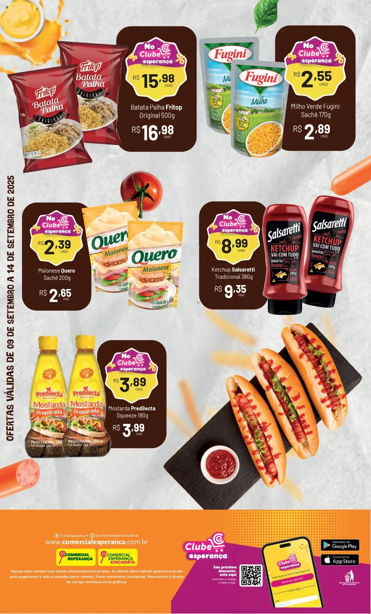 Comercial Esperança folheto "Ofertas Dia do Cachorro Quente" válido a partir de 09/09/2025 - número de página 1