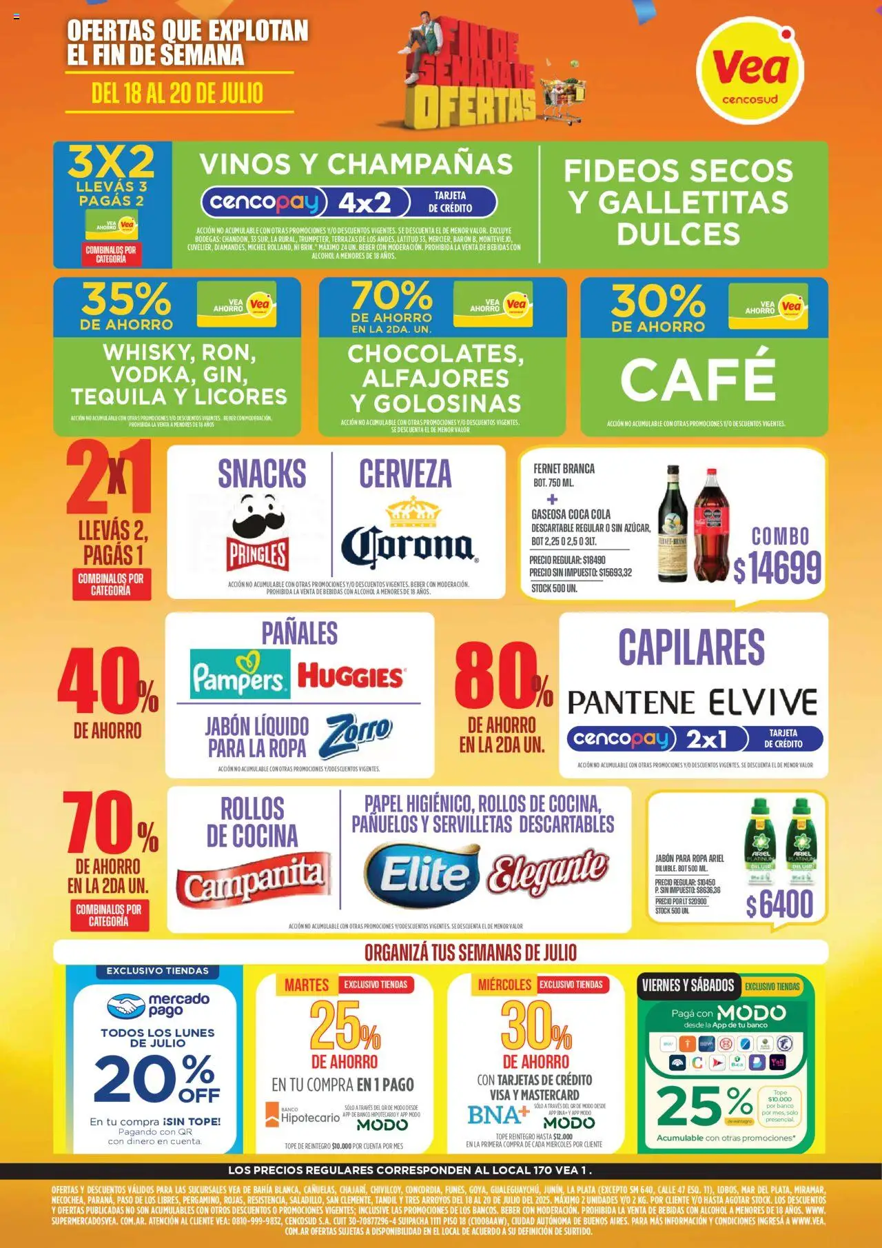 Vea Oferta fin de semana Costa, La Plata, Lejanía, Chaco, Corrientes, Entre Ríos y Santa Fe del 18/07/2025 >> Catálogo
