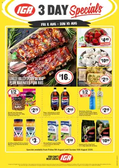 Preview of catalogue Weekend Specials from shop IGA valid 08/08/2025