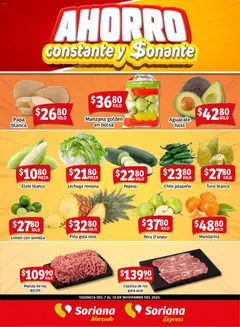Vista previa las ofertas de la tienda Soriana - Fin de Semana Mercado: Tamaulipas desde el 07/11/2025 