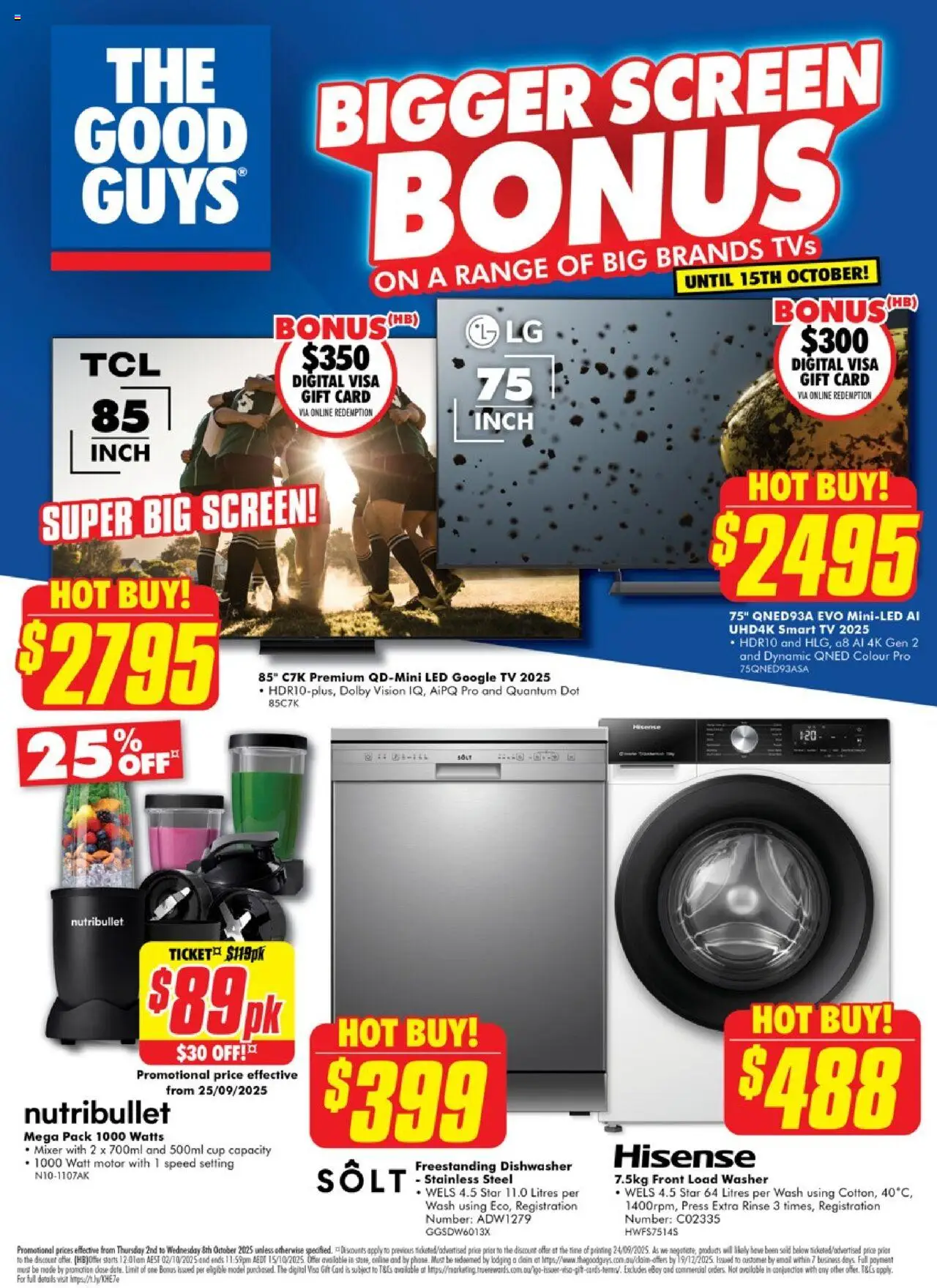 Preview of catalogue Catalogue from shop The Good Guys valid 01/10/2025