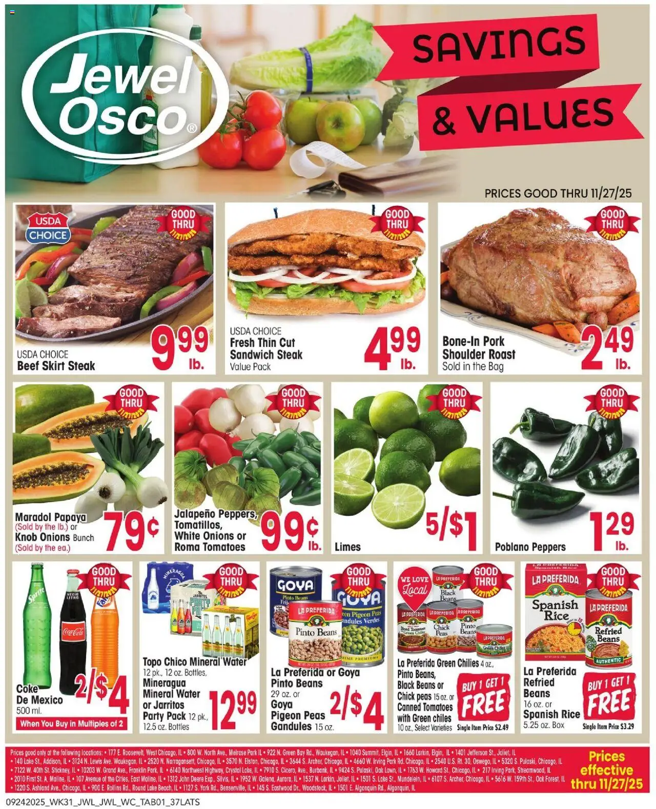 Jewel Osco Savings & Values from 09/24/2025 - Flyer - Page number 1