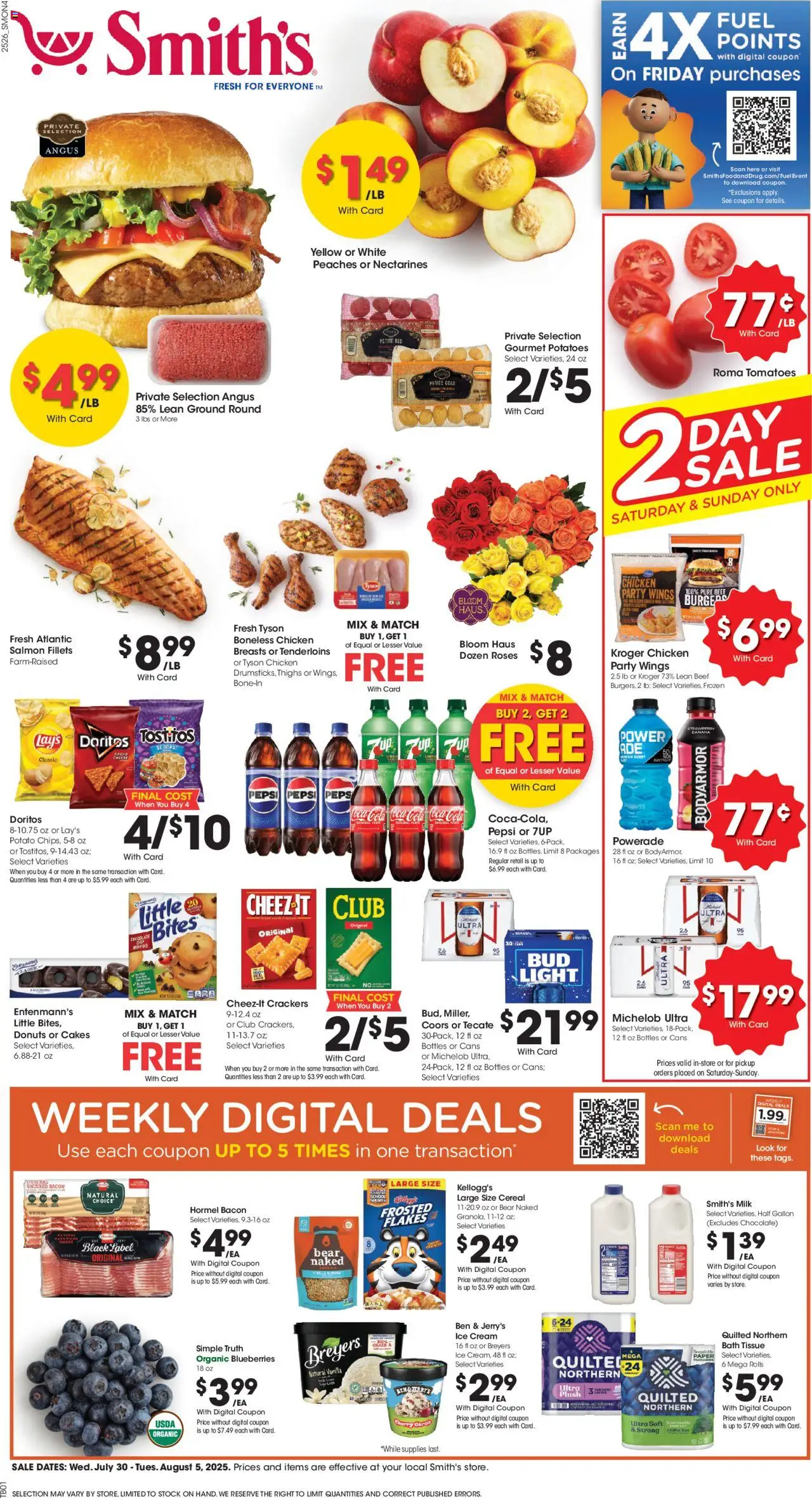 Smith's Weekly Ad from 07/30/2025 - Flyer - Page number 1